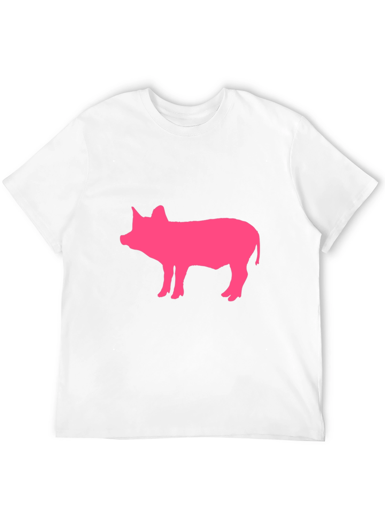 Pink Pig Graphic Black T-Shirt
