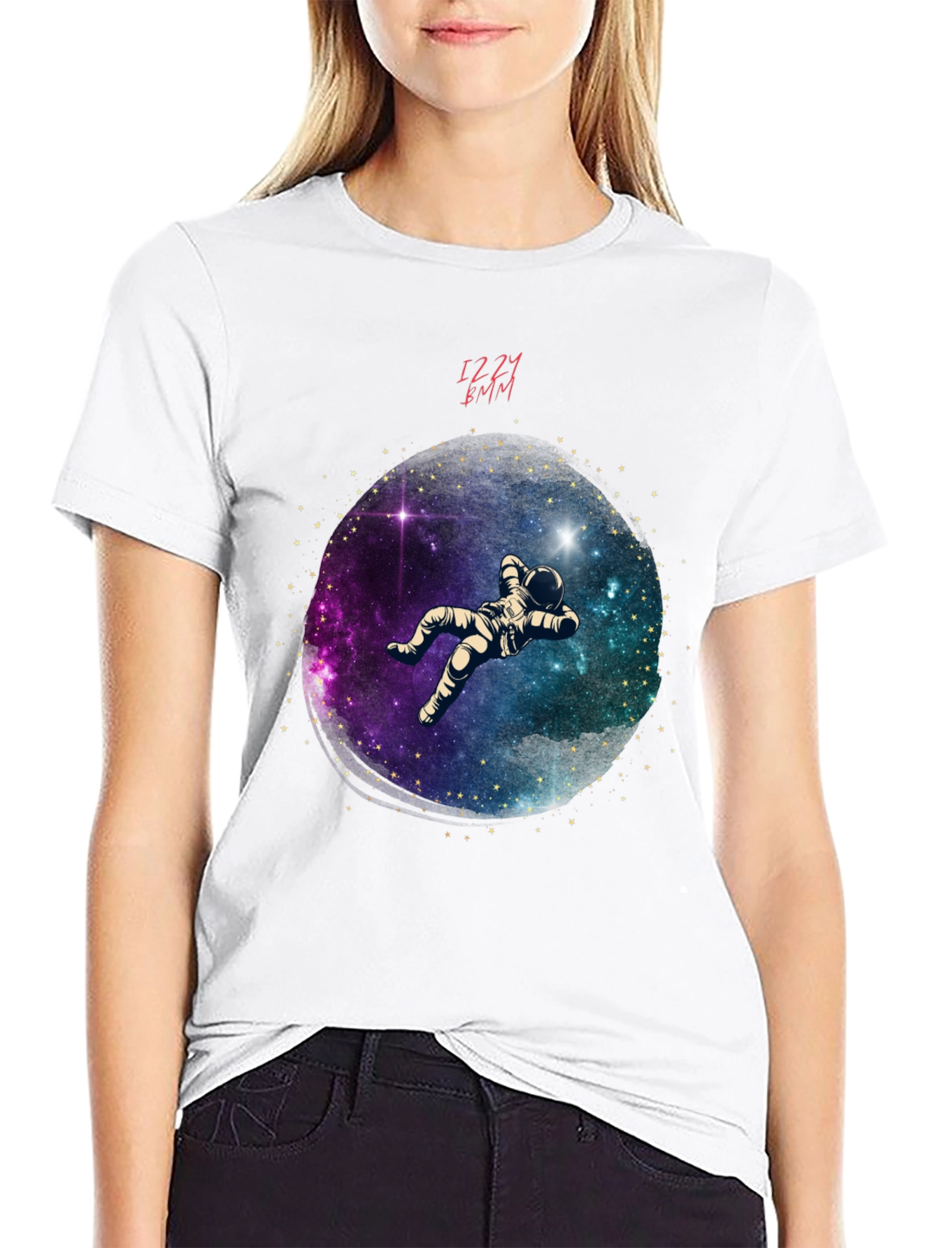 Astronaut Galaxy Graphic Tee - Black