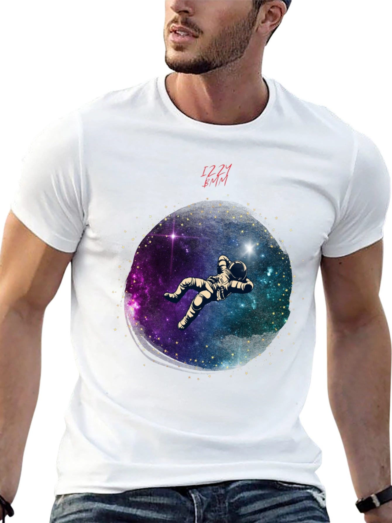 Astronaut Galaxy Graphic Tee - Black