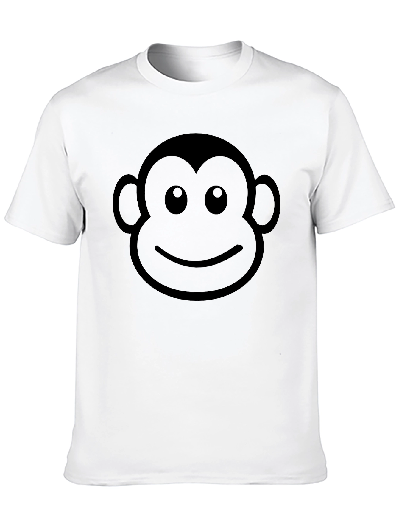 Monkey Face Graphic Black T-Shirt - Fun & Stylish