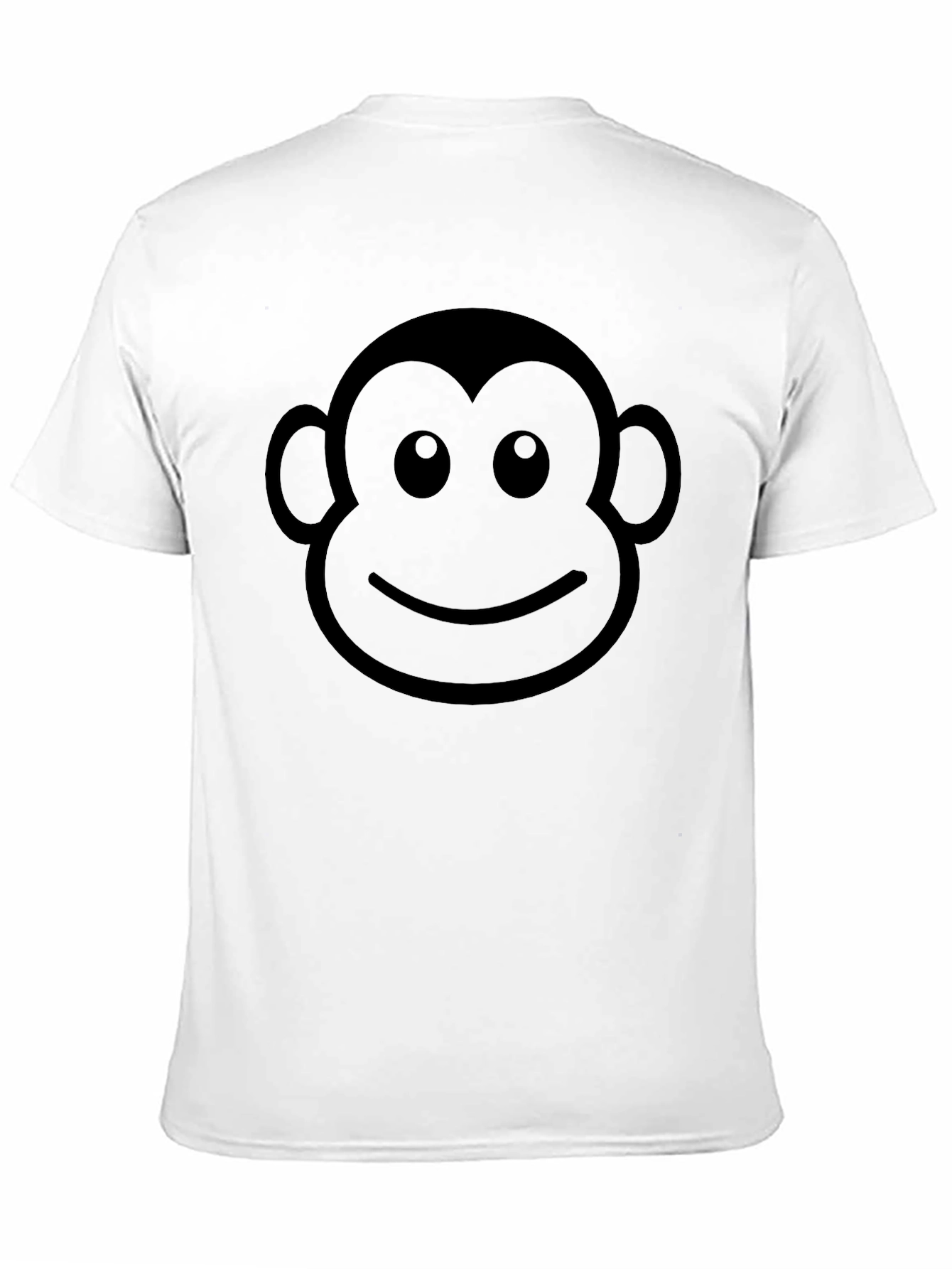 Monkey Face Graphic Black T-Shirt - Fun & Stylish