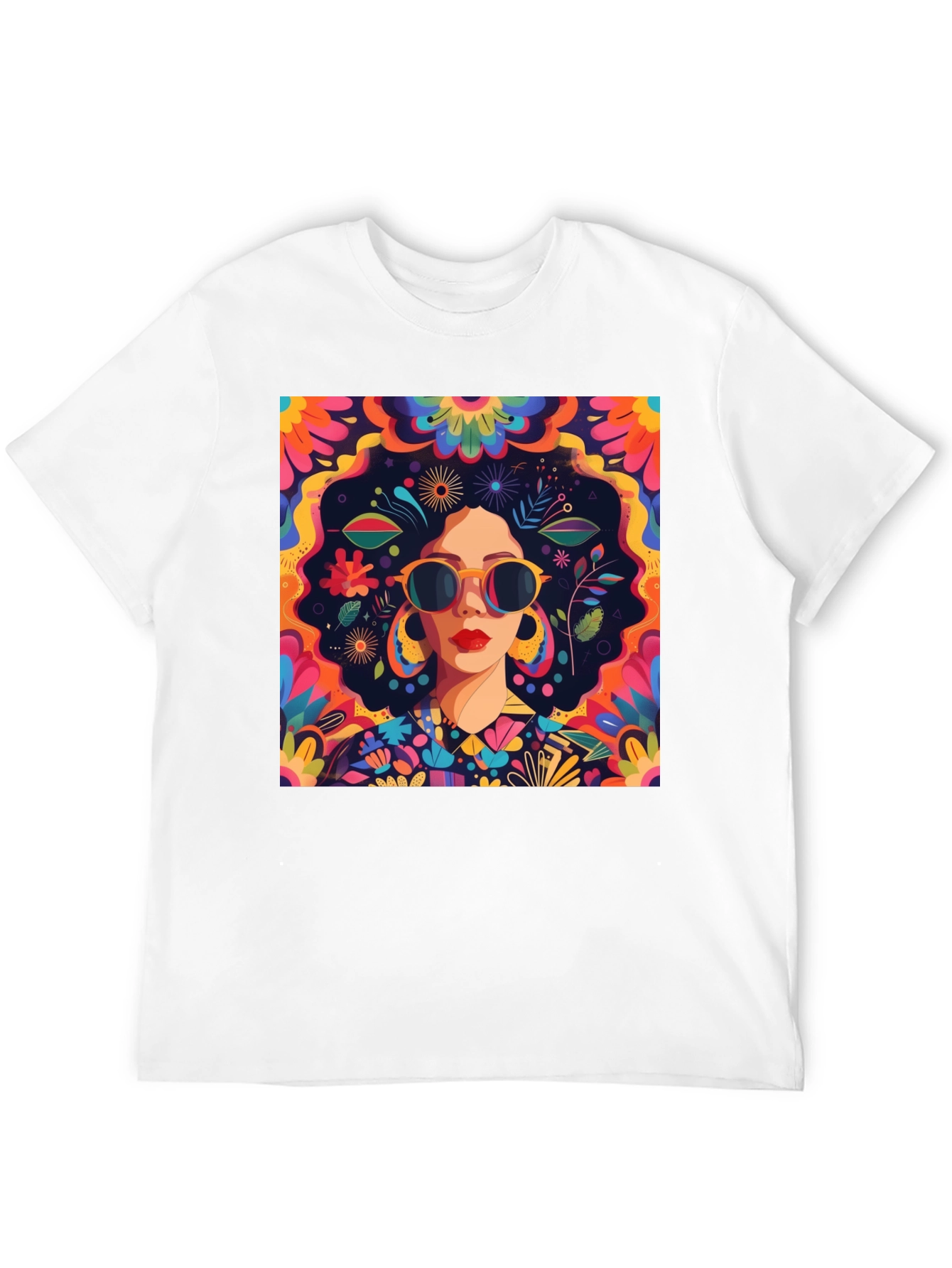 Retro Floral Graphic Tee - Unique Design