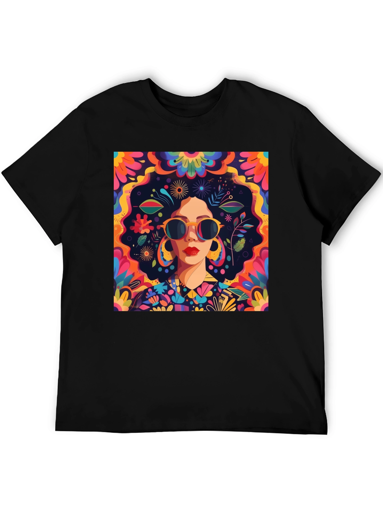 Retro Floral Graphic Tee - Unique Design