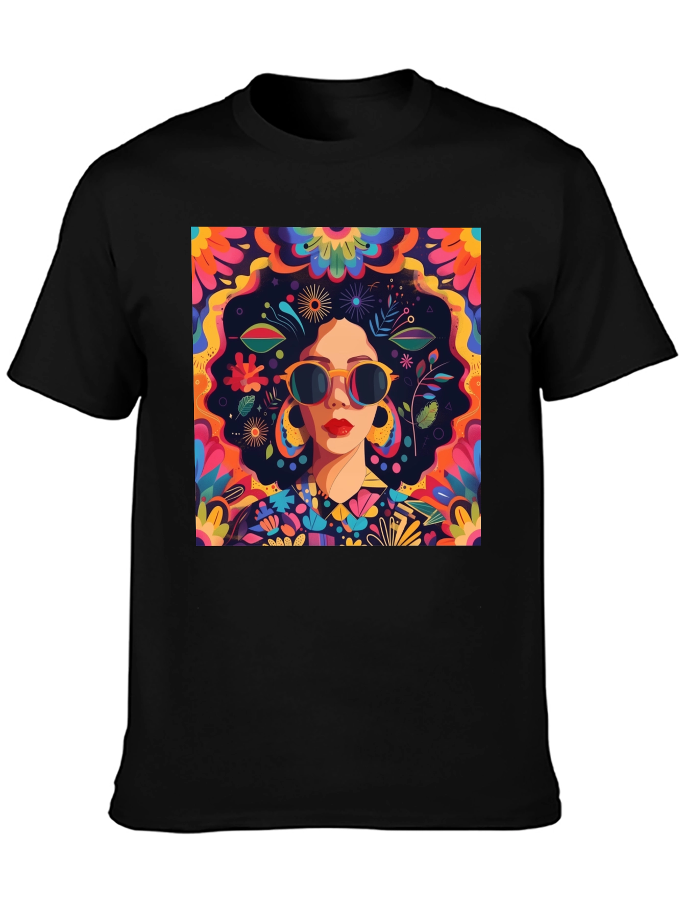 Retro Floral Graphic Tee - Unique Design