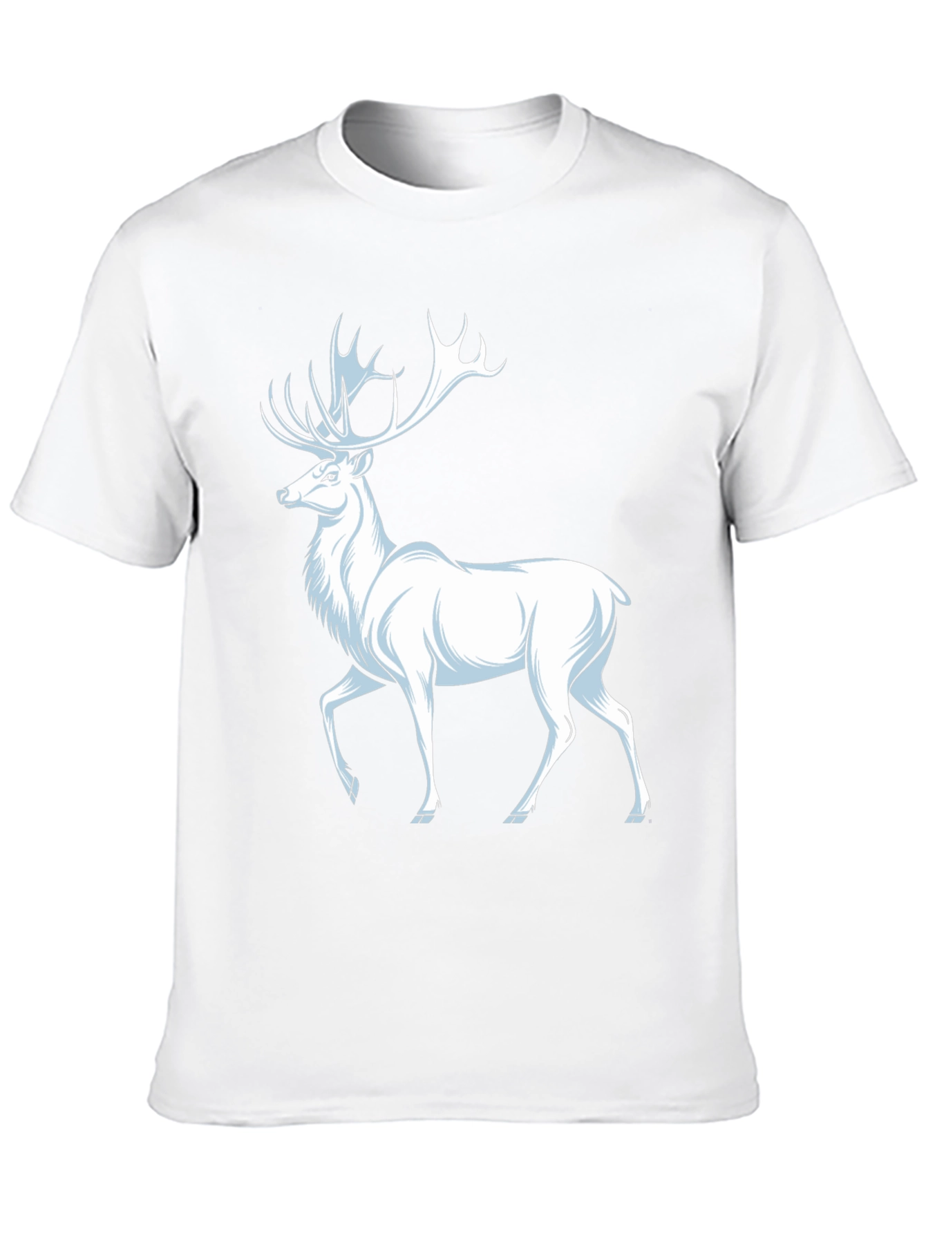 White Deer Graphic T-Shirt - Classic Black Tee