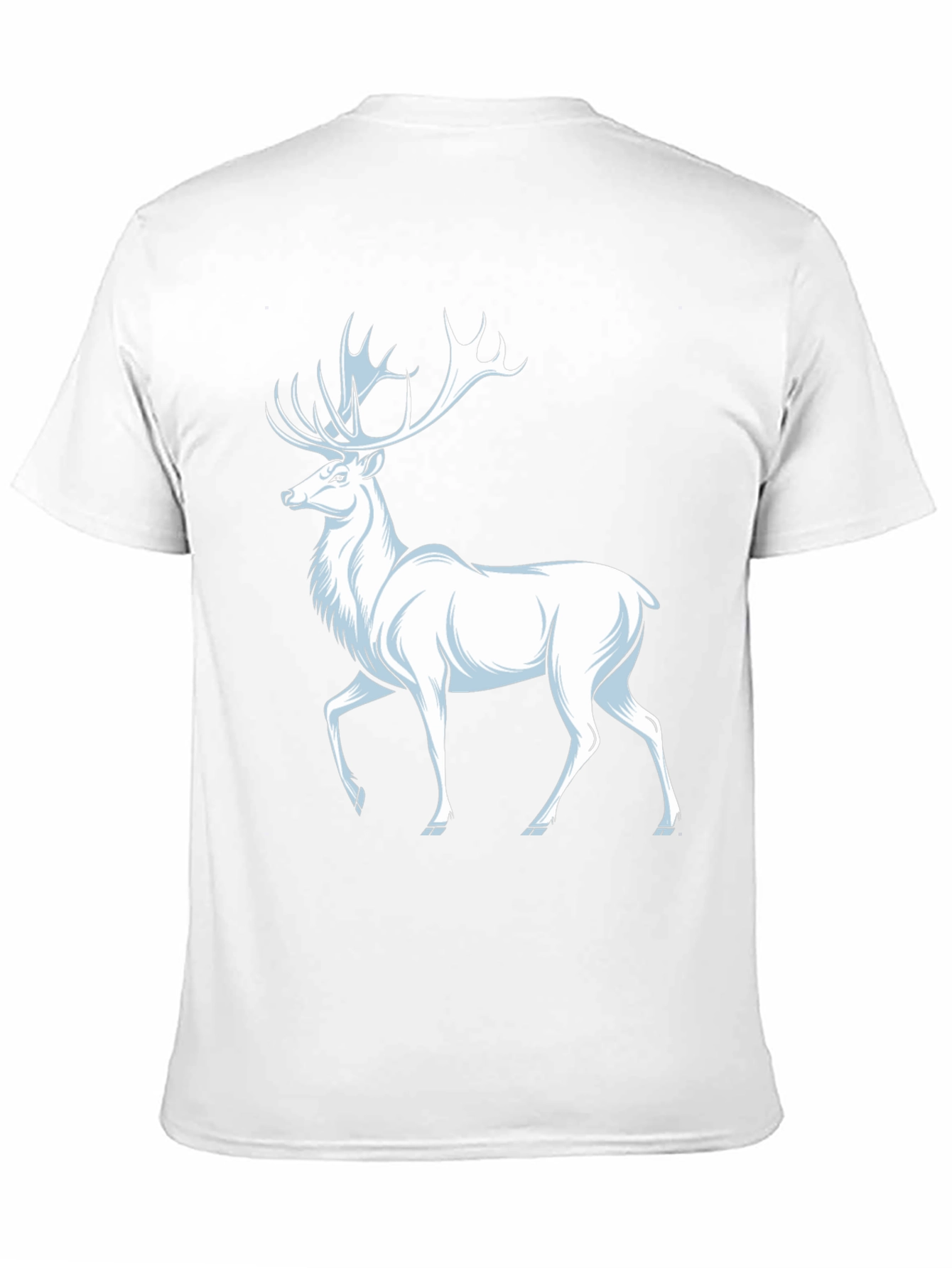 White Deer Graphic T-Shirt - Classic Black Tee