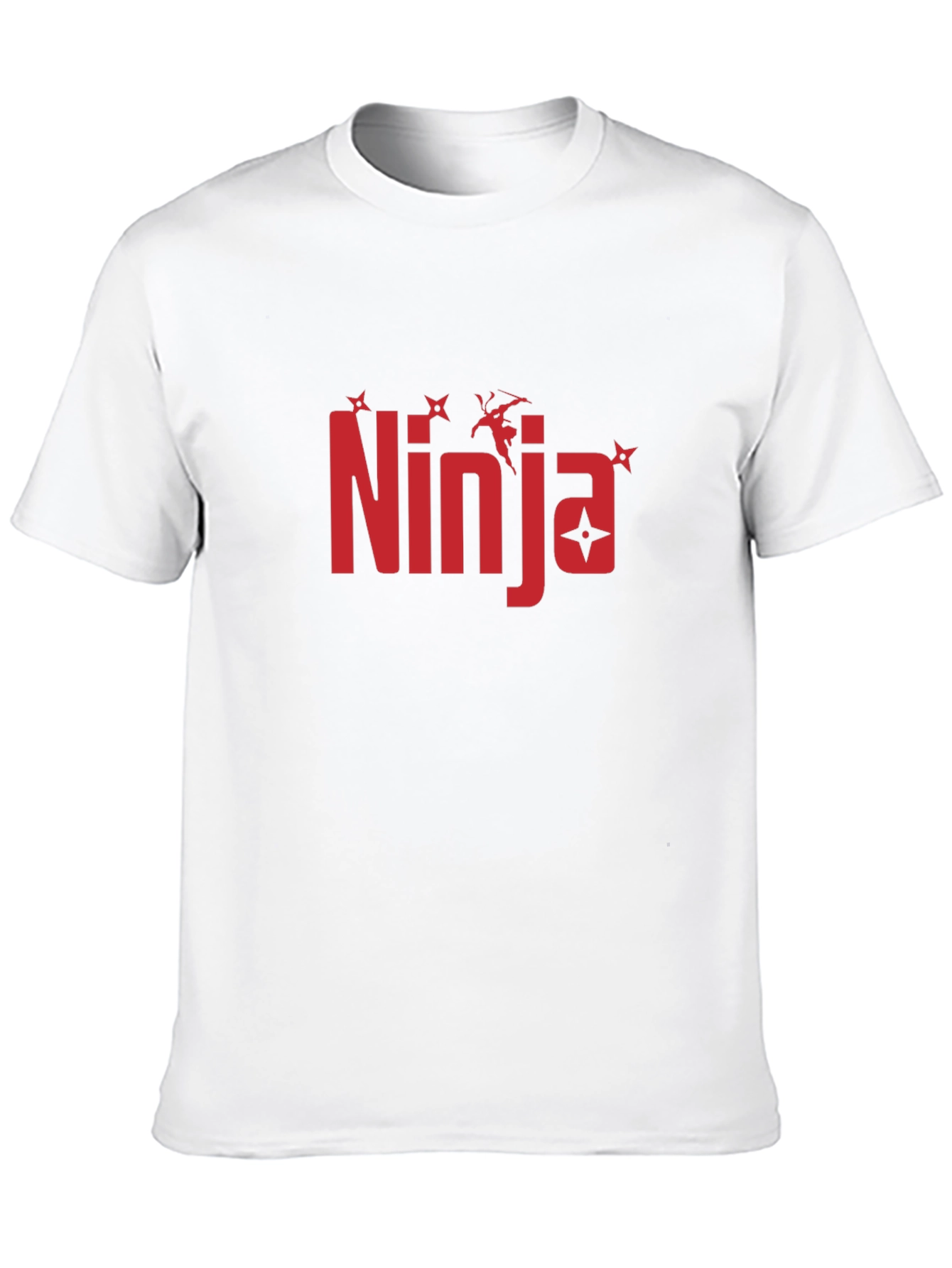 Ninja Graphic Print Black T-Shirt