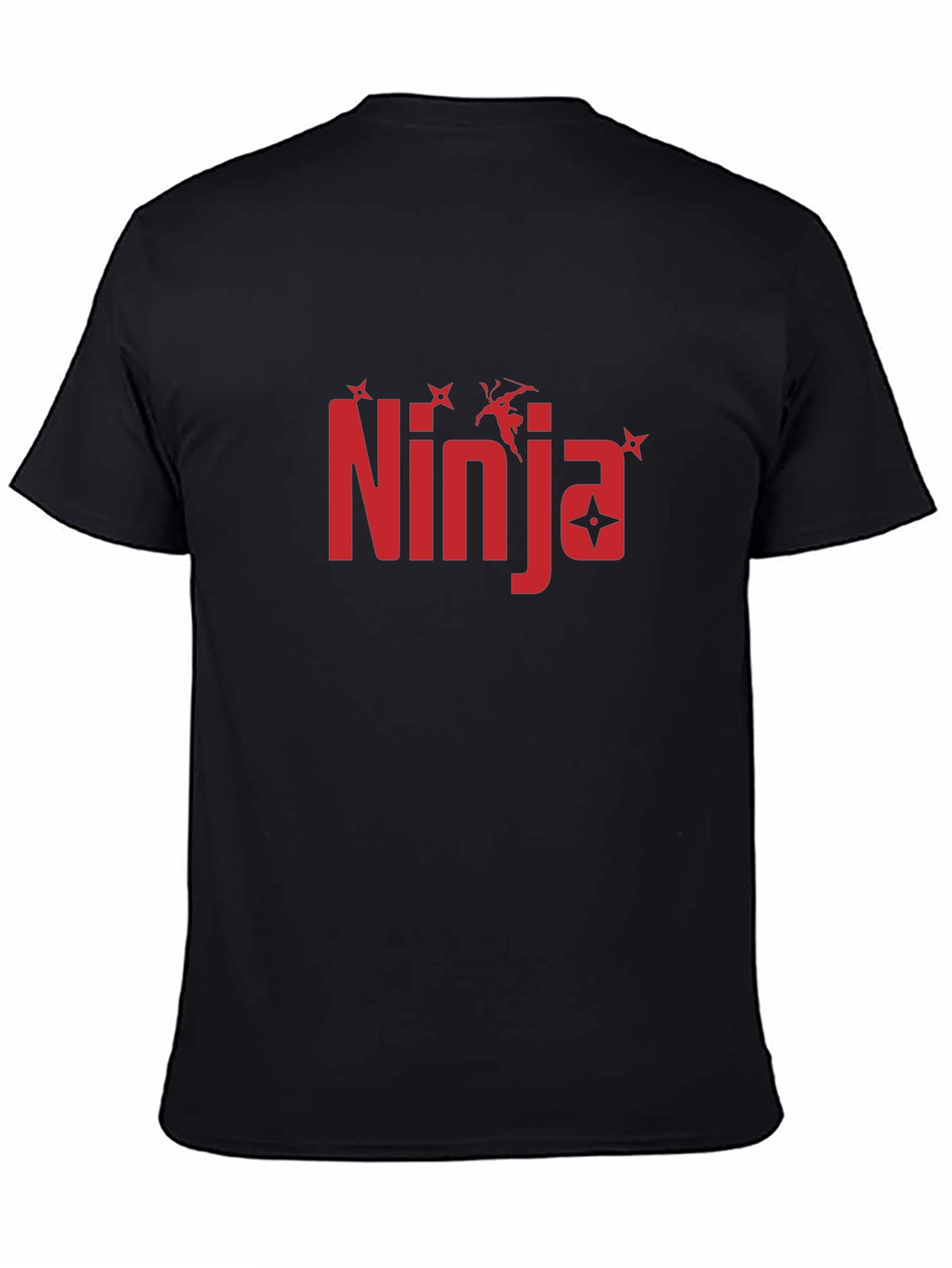Ninja Graphic Print Black T-Shirt