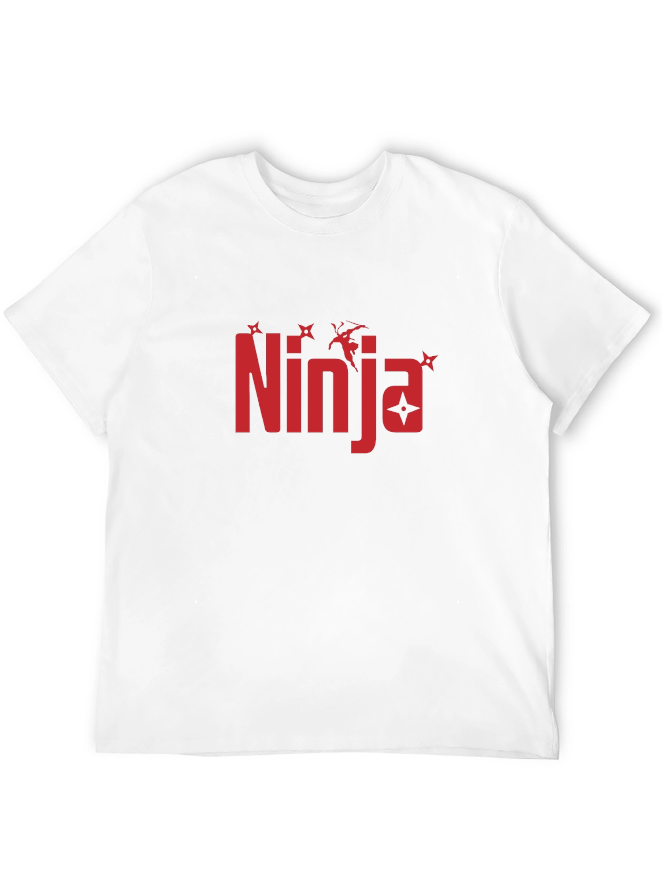 Ninja Graphic Print Black T-Shirt