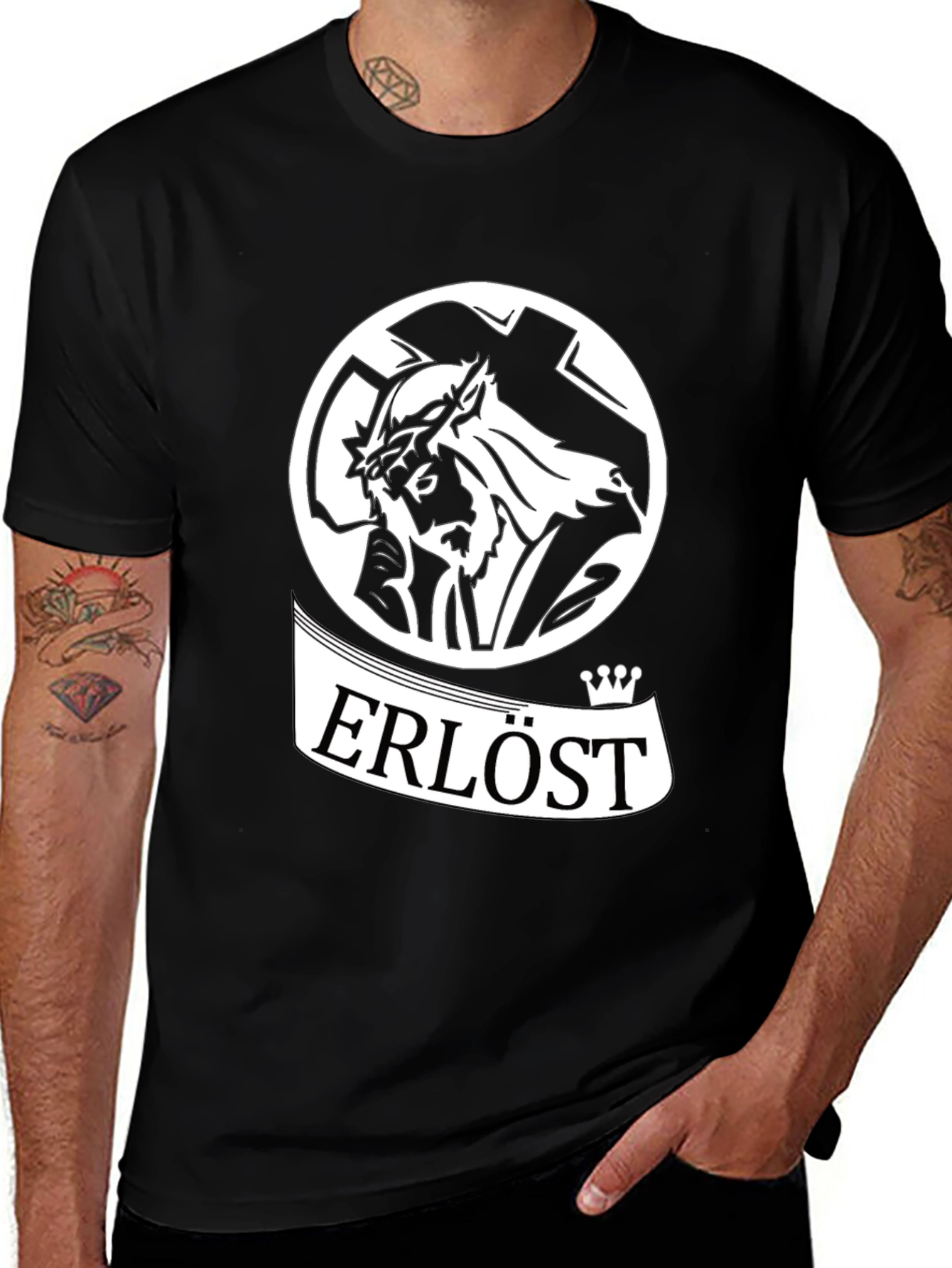 Erlöst Graphic T-Shirt - Religious Design