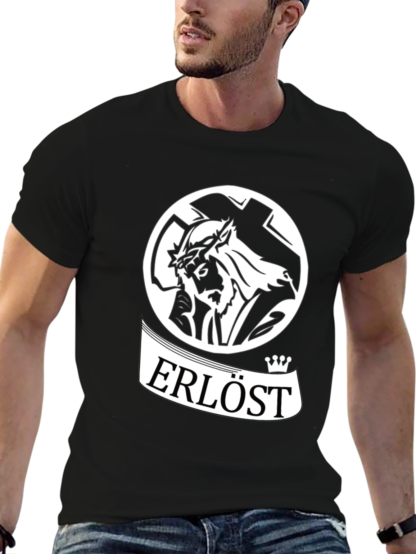 Erlöst Graphic T-Shirt - Religious Design