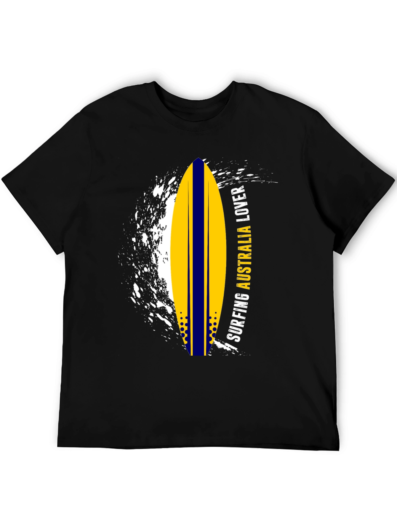 Surfing Australia Lover T-Shirt - Black Surfboard Tee