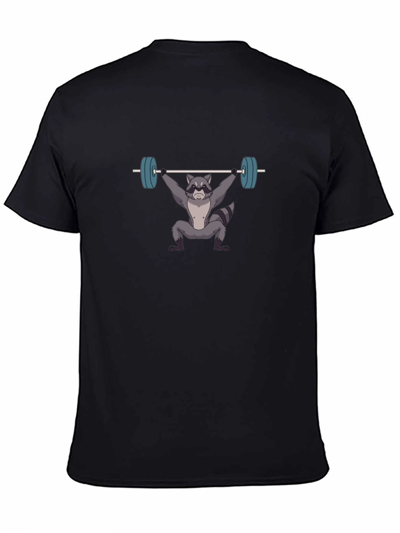 Weightlifting Raccoon Graphic T-Shirt