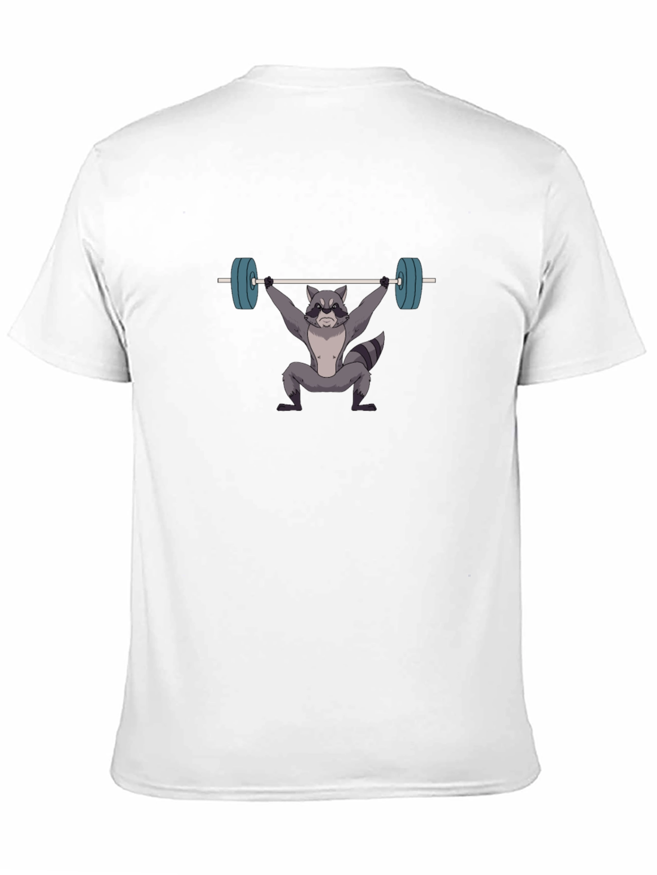 Weightlifting Raccoon Graphic T-Shirt