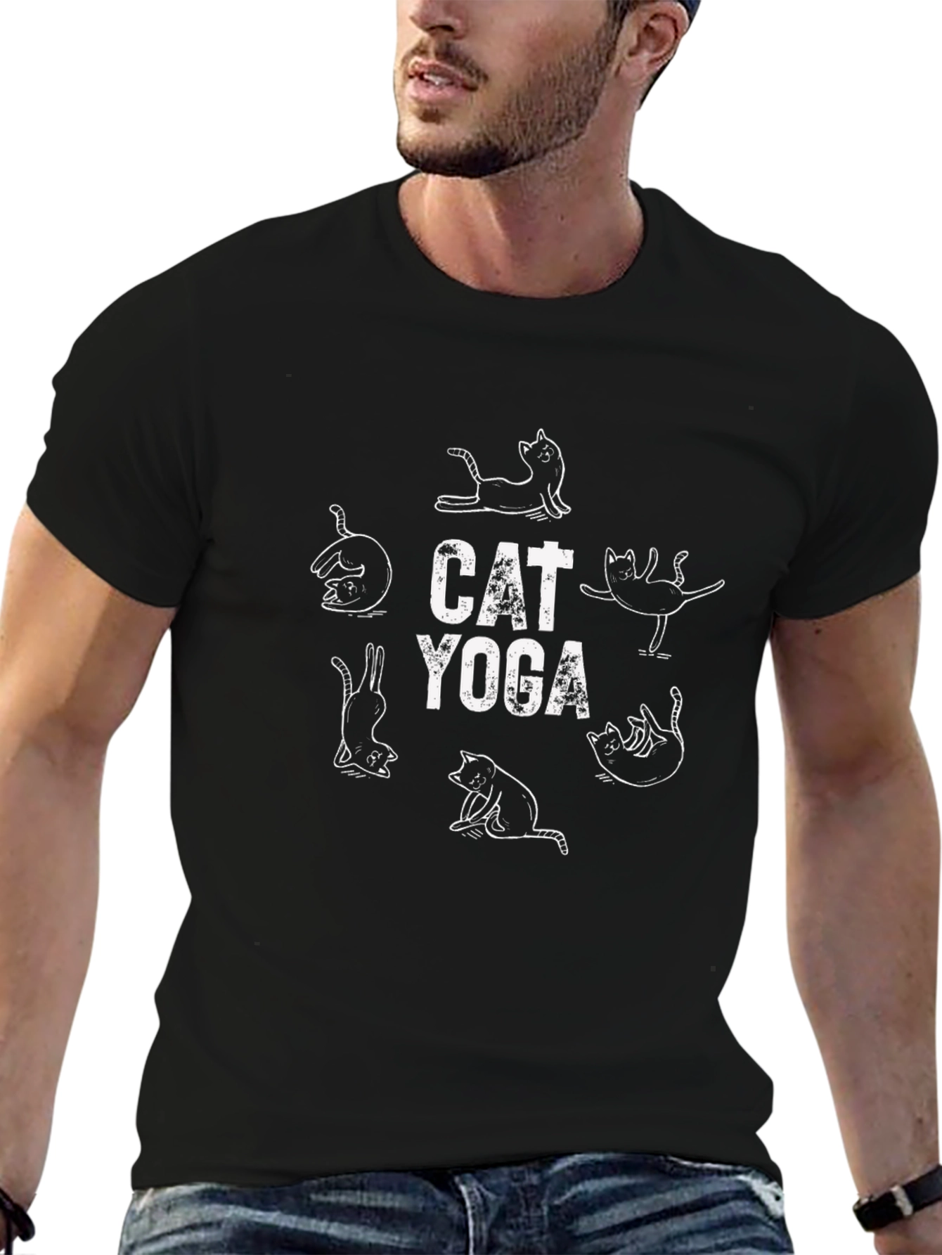 Cat Yoga T-Shirt - Relaxed Fit