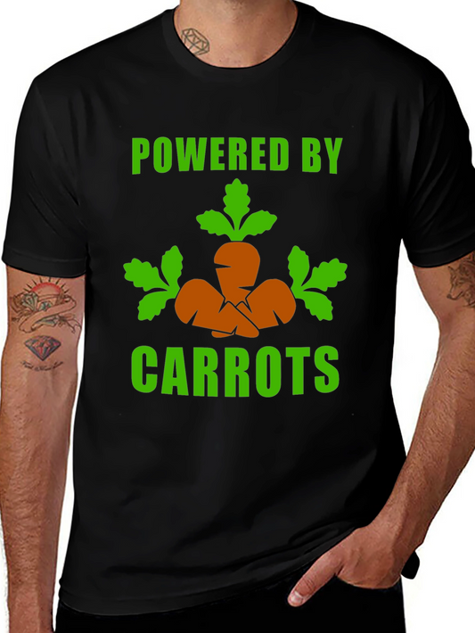 Powered By Carrots - Funny Vegan T-Shirt