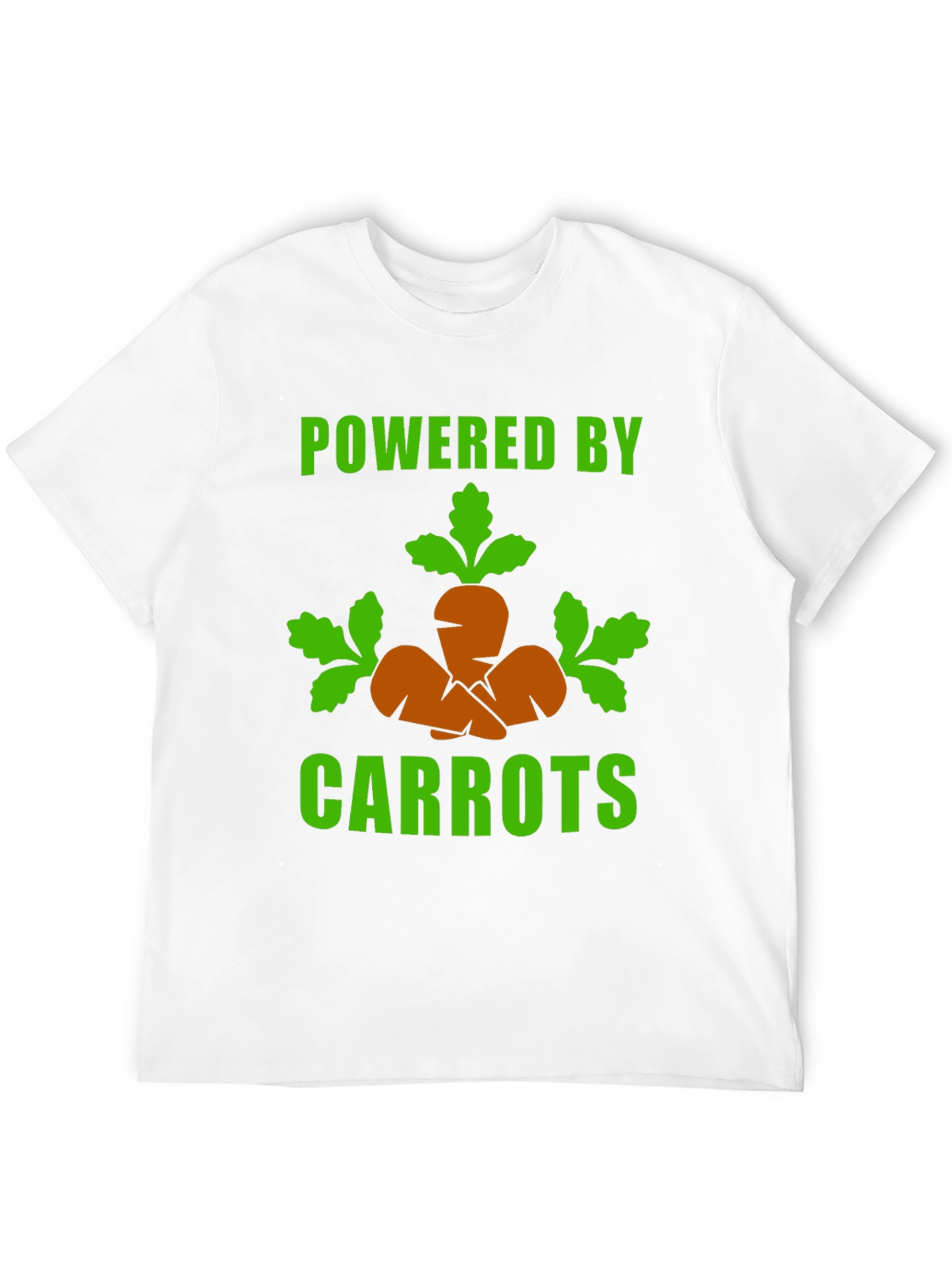 Powered By Carrots - Funny Vegan T-Shirt