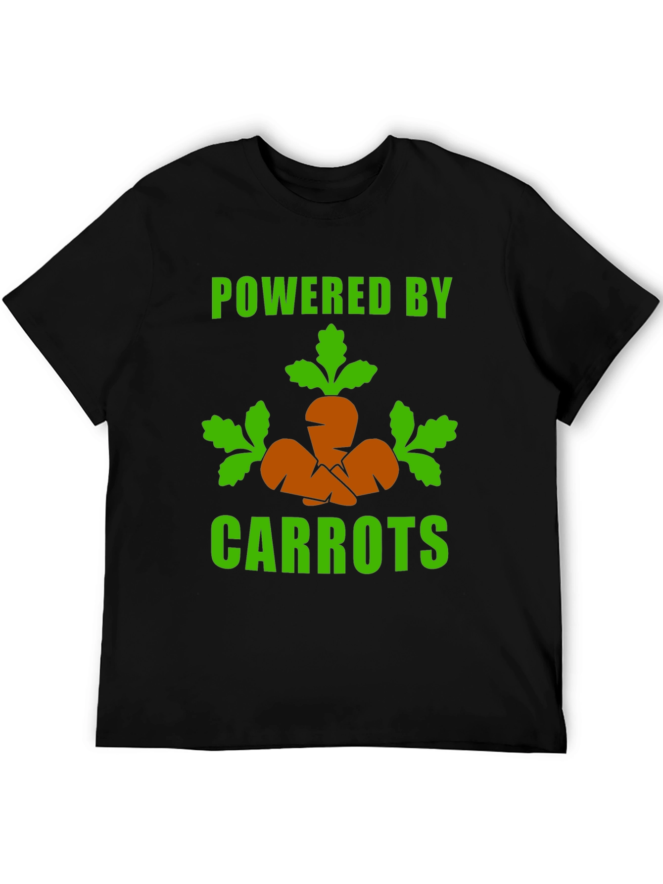 Powered By Carrots - Funny Vegan T-Shirt