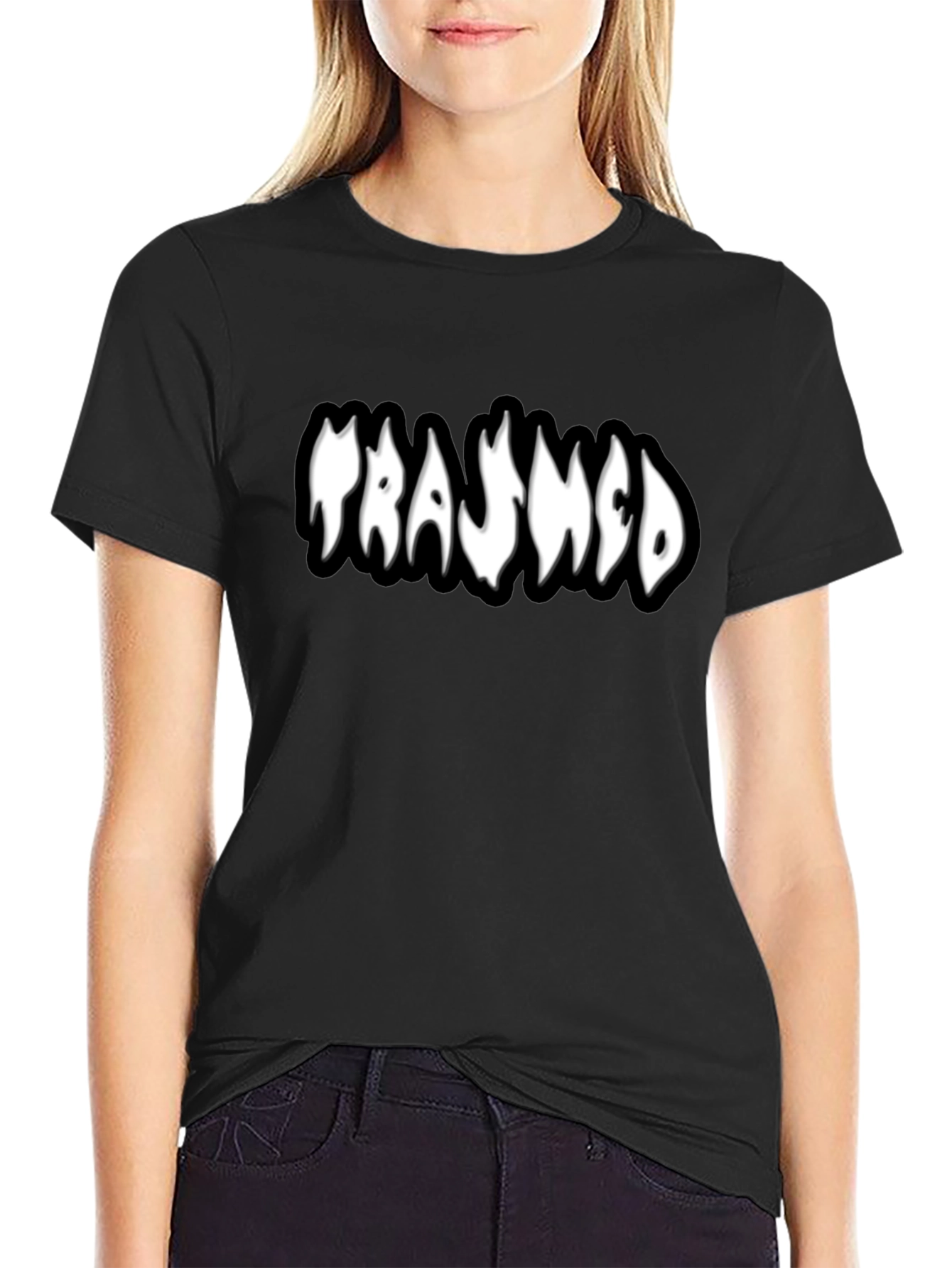 Trashed Black T-Shirt - Unique Graphic Tee