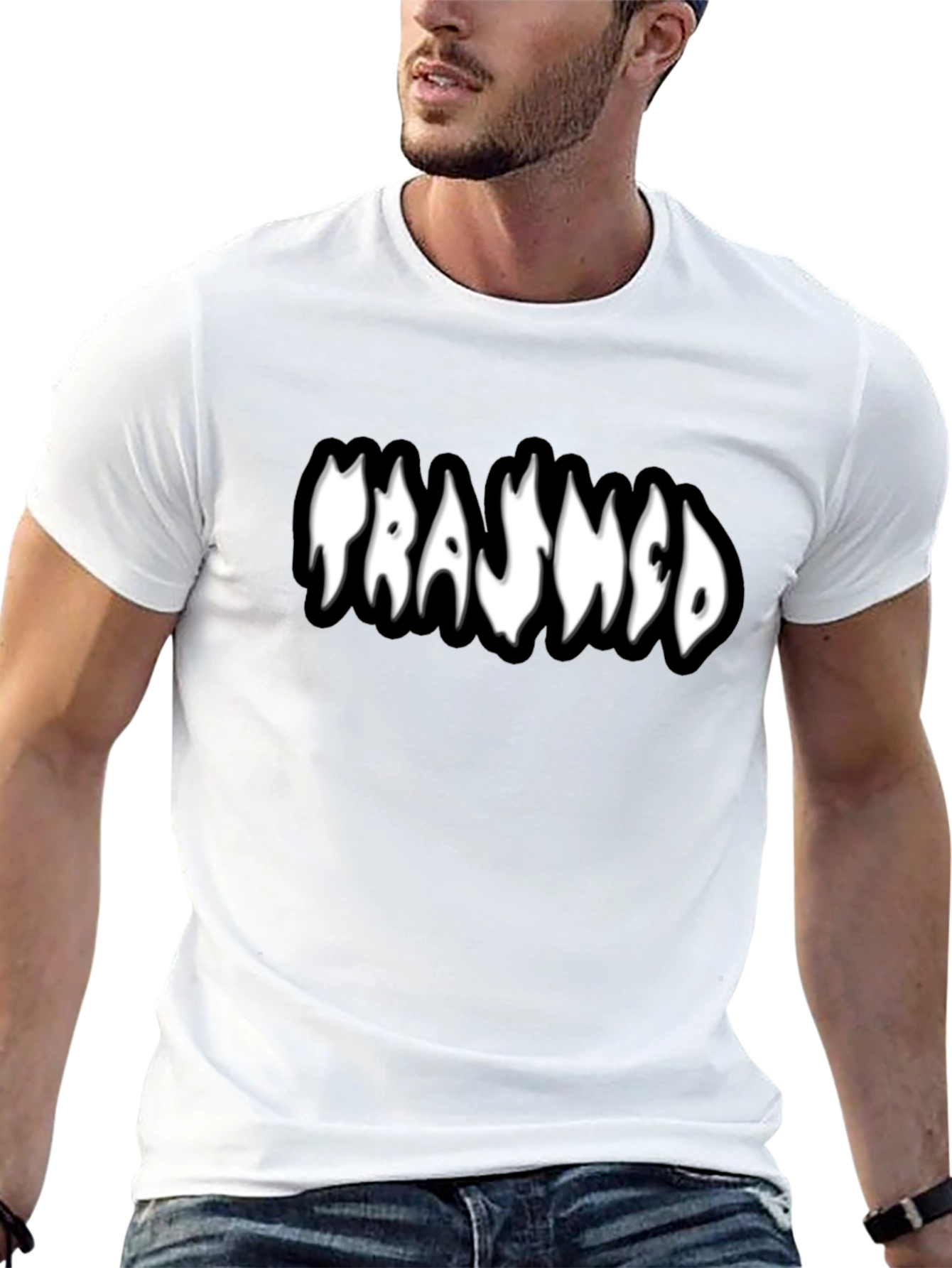 Trashed Black T-Shirt - Unique Graphic Tee