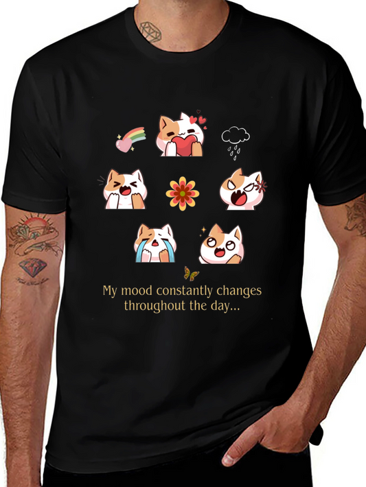Mood Cats Graphic T-Shirt - Everyday Emotions