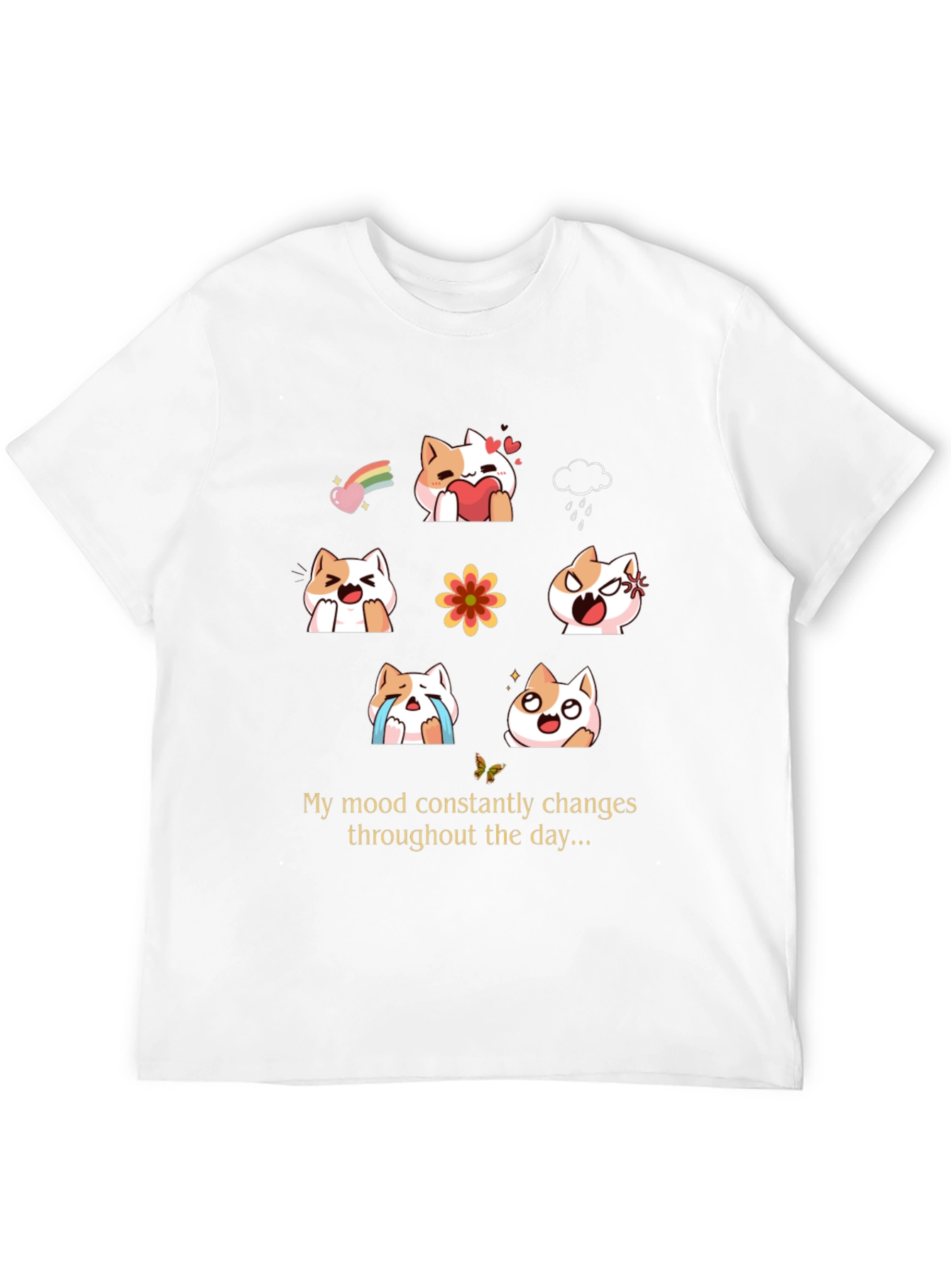 Mood Cats Graphic T-Shirt - Everyday Emotions