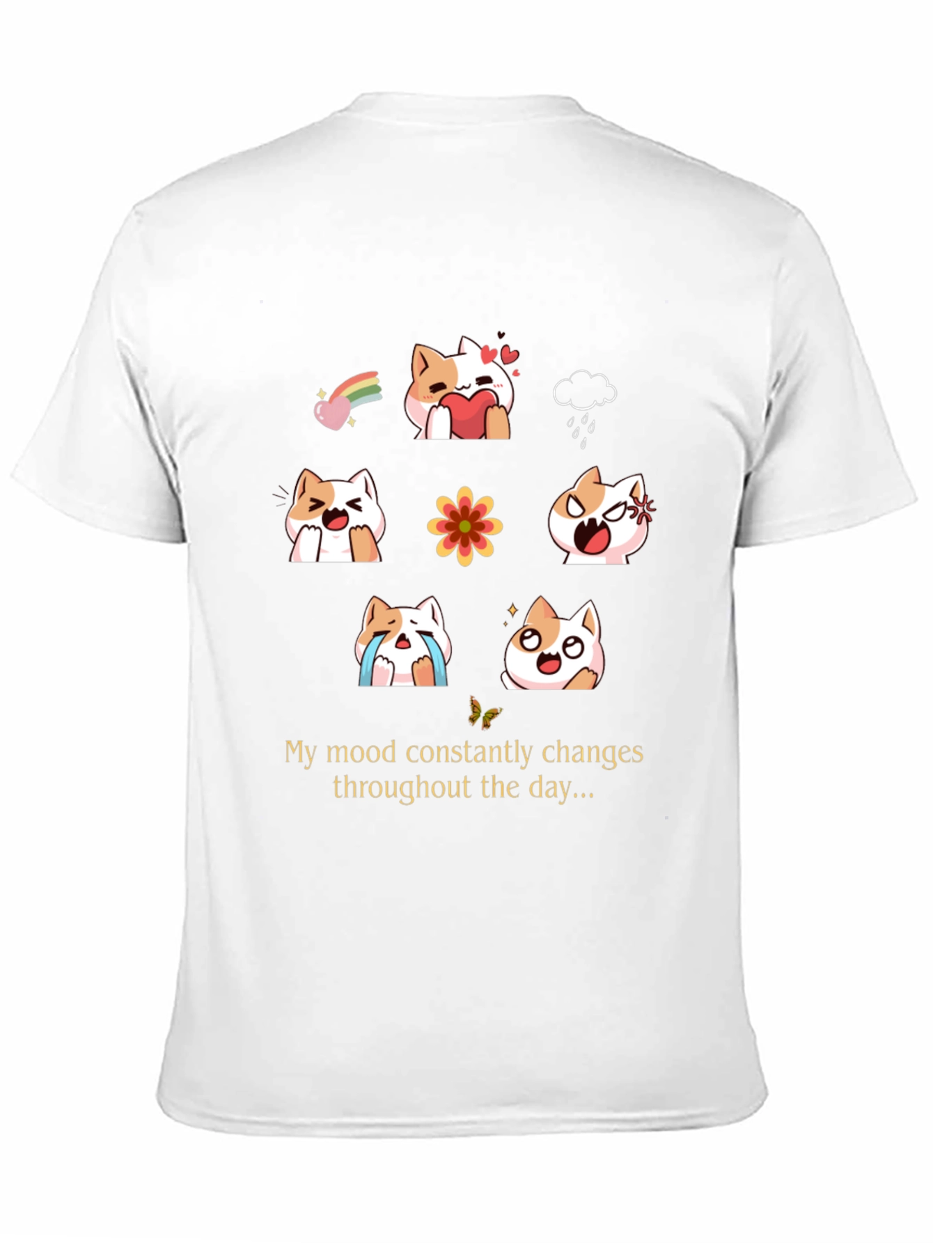 Mood Cats Graphic T-Shirt - Everyday Emotions
