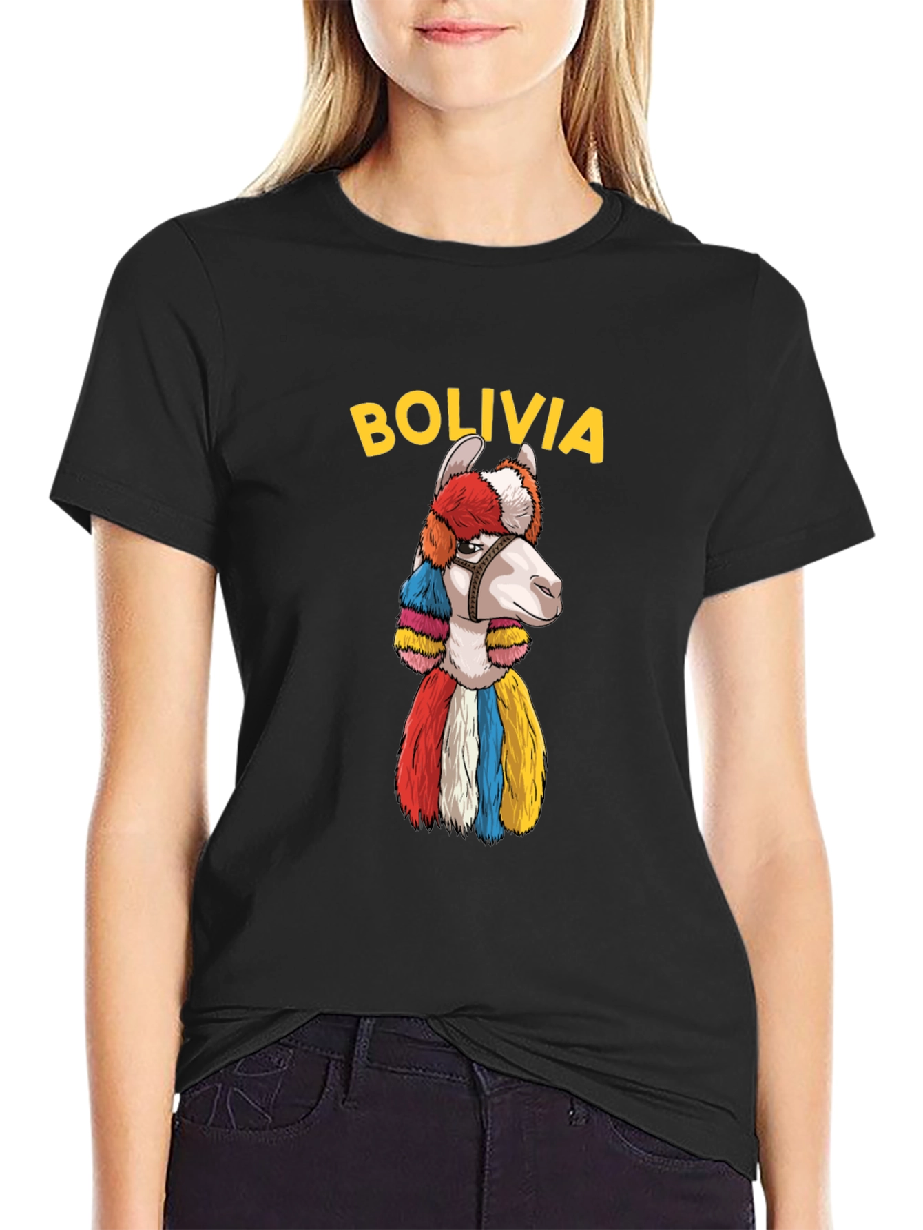 Bolivia Llama Graphic Tee - Soft Cotton T-Shirt
