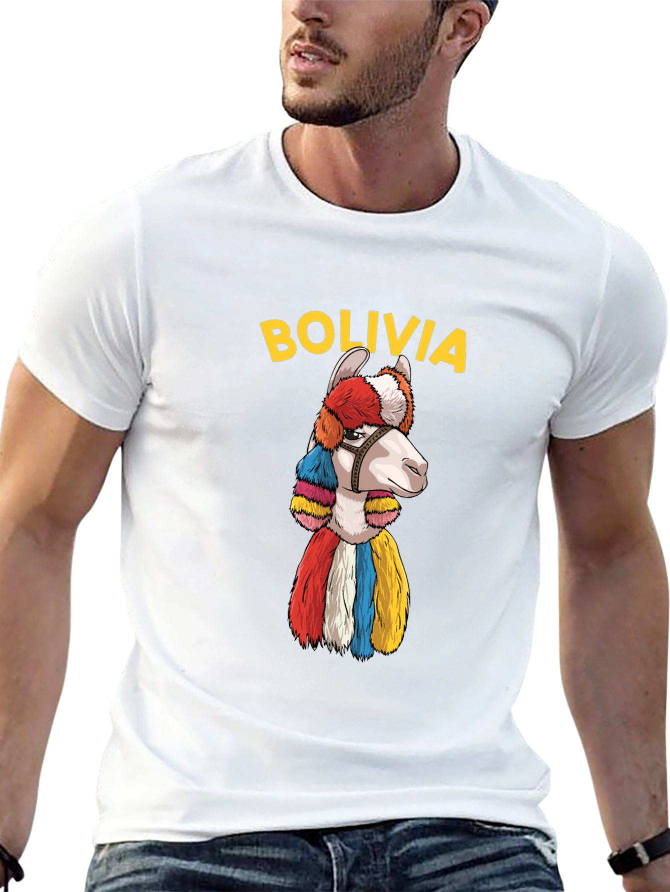 Bolivia Llama Graphic Tee - Soft Cotton T-Shirt