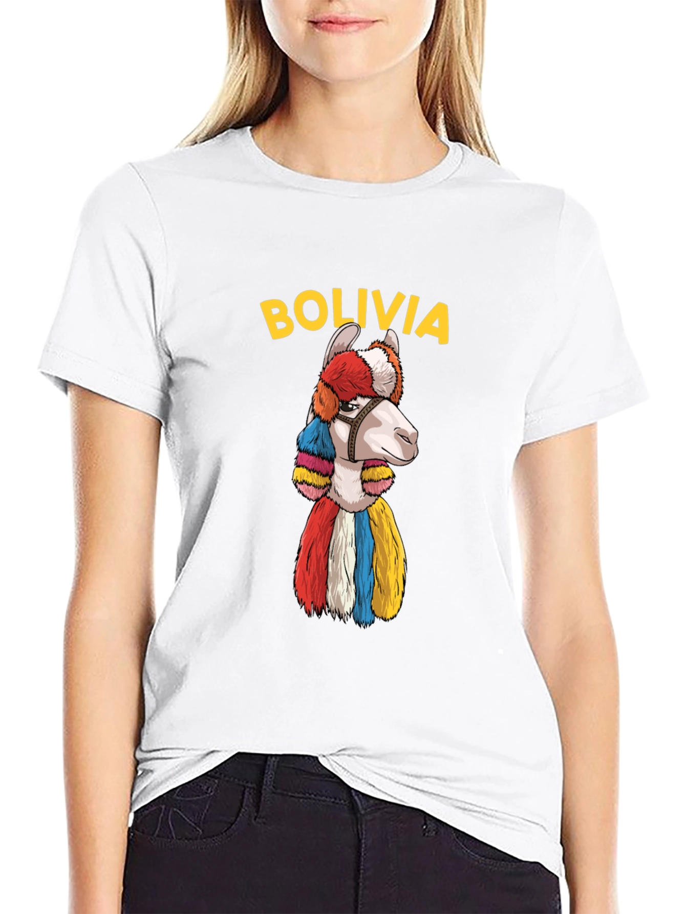 Bolivia Llama Graphic Tee - Soft Cotton T-Shirt