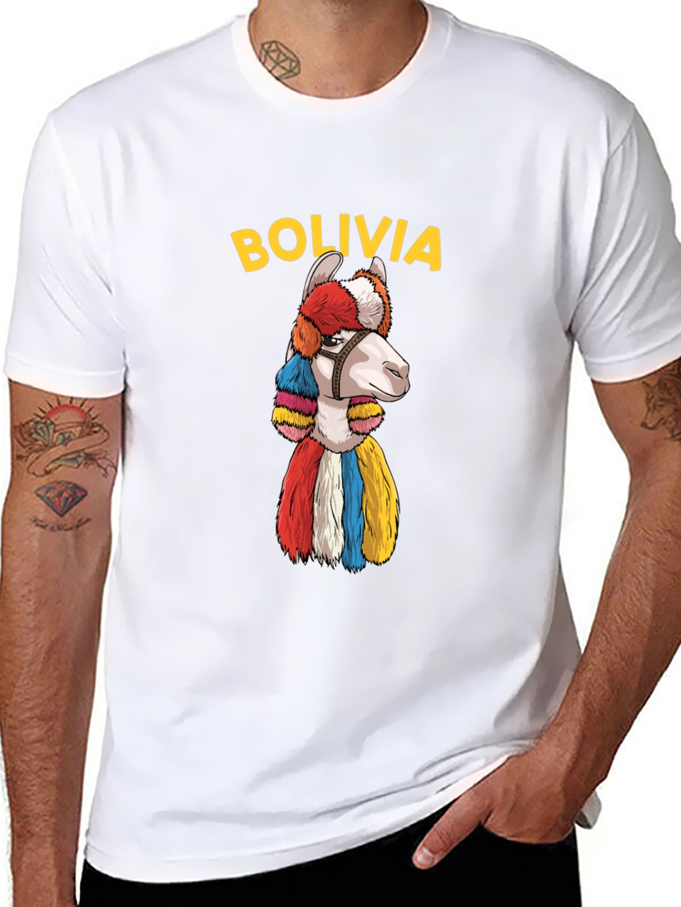 Bolivia Llama Graphic Tee - Soft Cotton T-Shirt