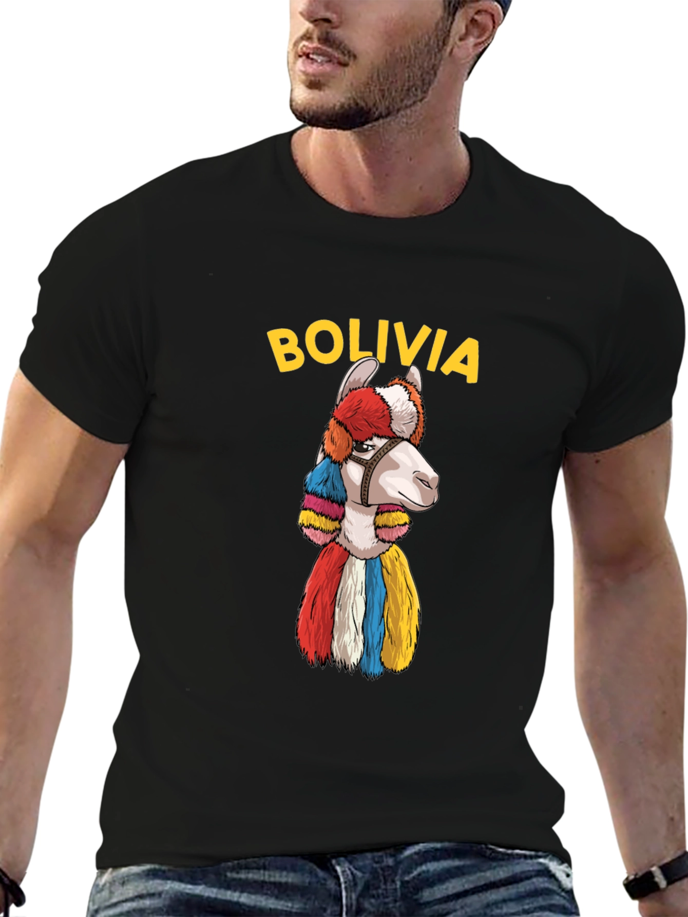 Bolivia Llama Graphic Tee - Soft Cotton T-Shirt