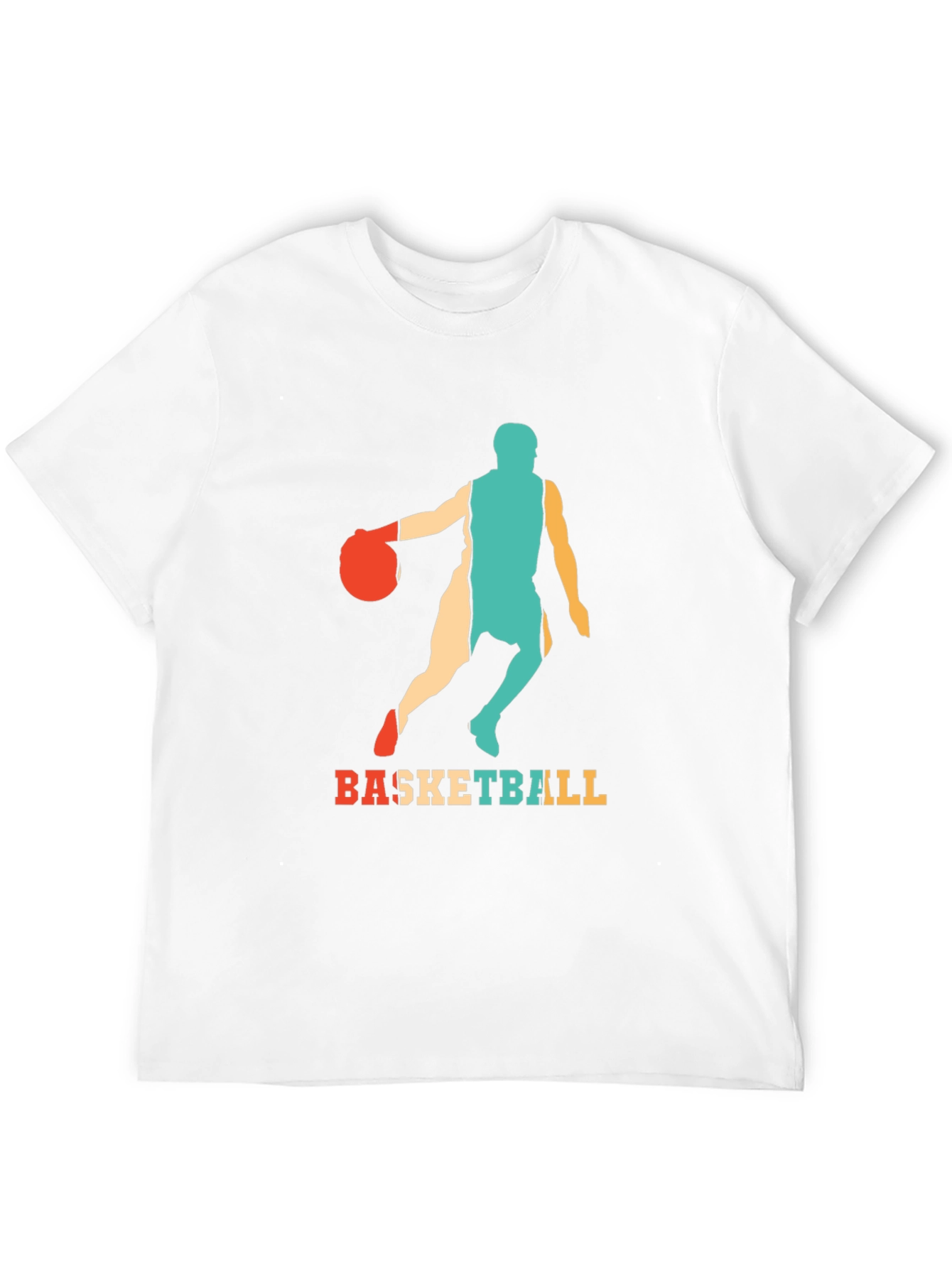 Basketball Graphic Tee - Retro Style Mens T-Shirt