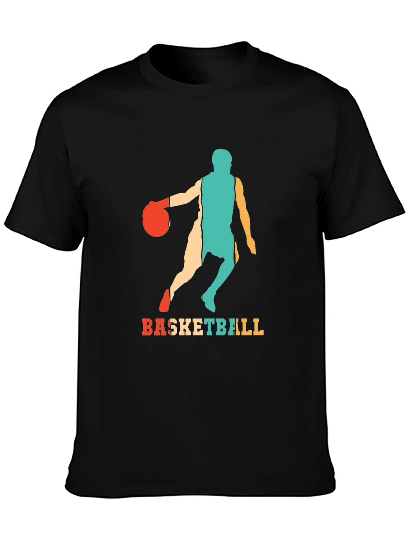 Basketball Graphic Tee - Retro Style Mens T-Shirt