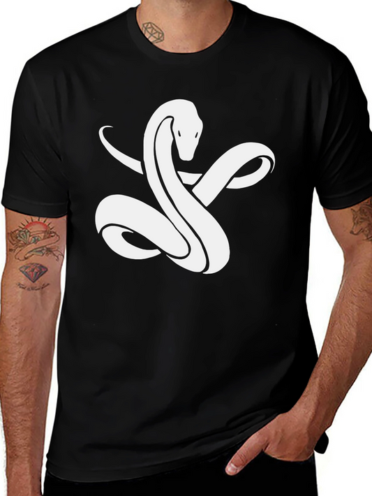 Snake Graphic Tee - Modern Black T-Shirt