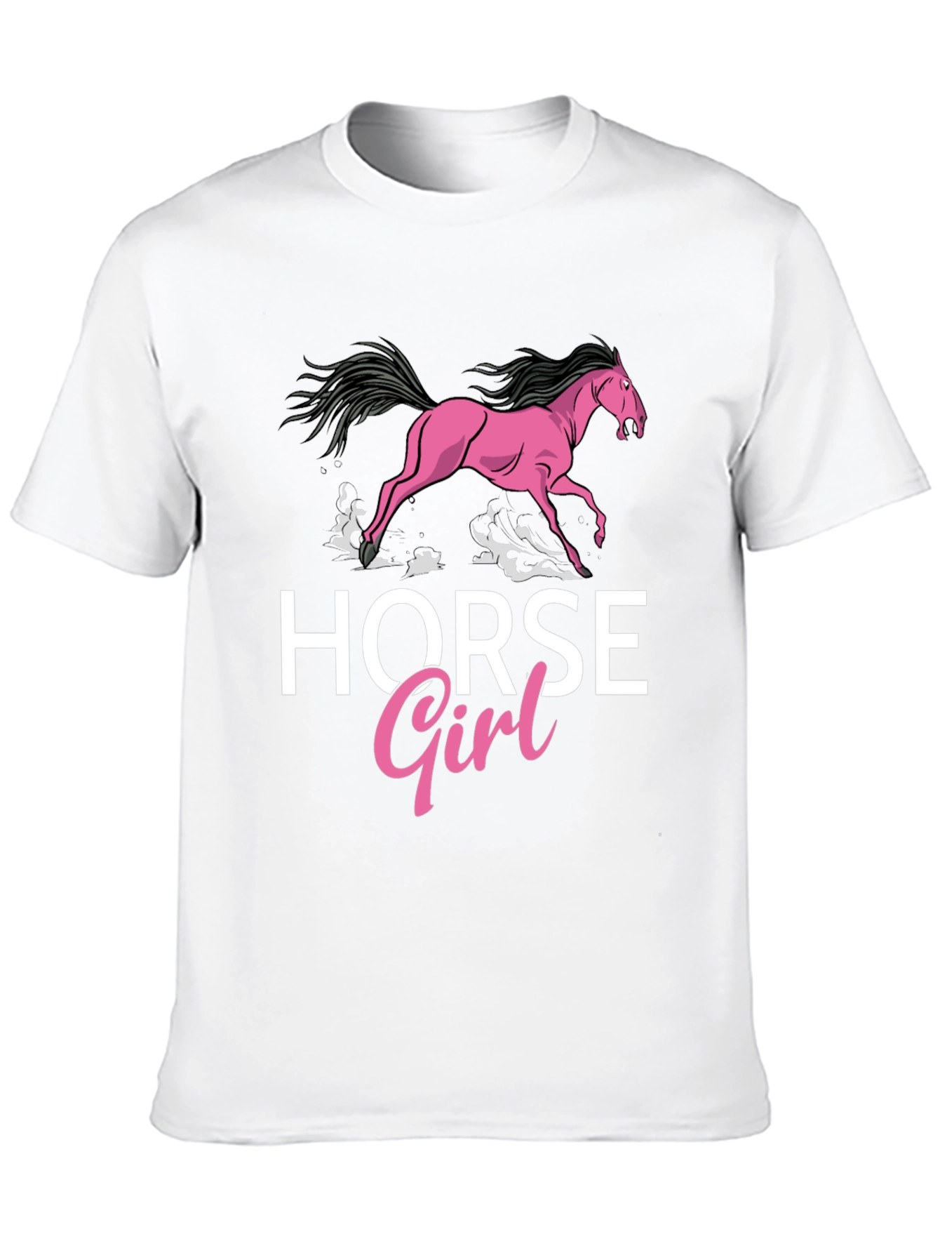 Horse Girl T-Shirt - Black Cotton Tee