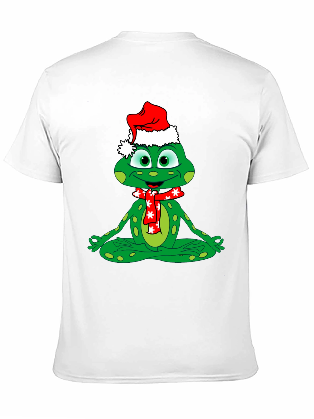 Festive Frog Tee: Meditating Christmas Cheer