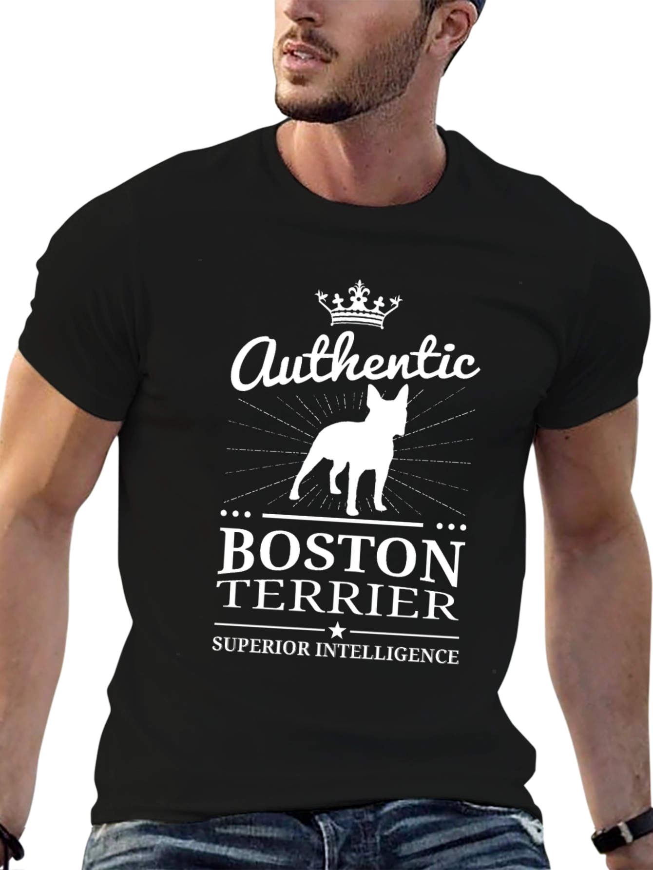 Authentic Boston Terrier T-Shirt - Superior Intelligence