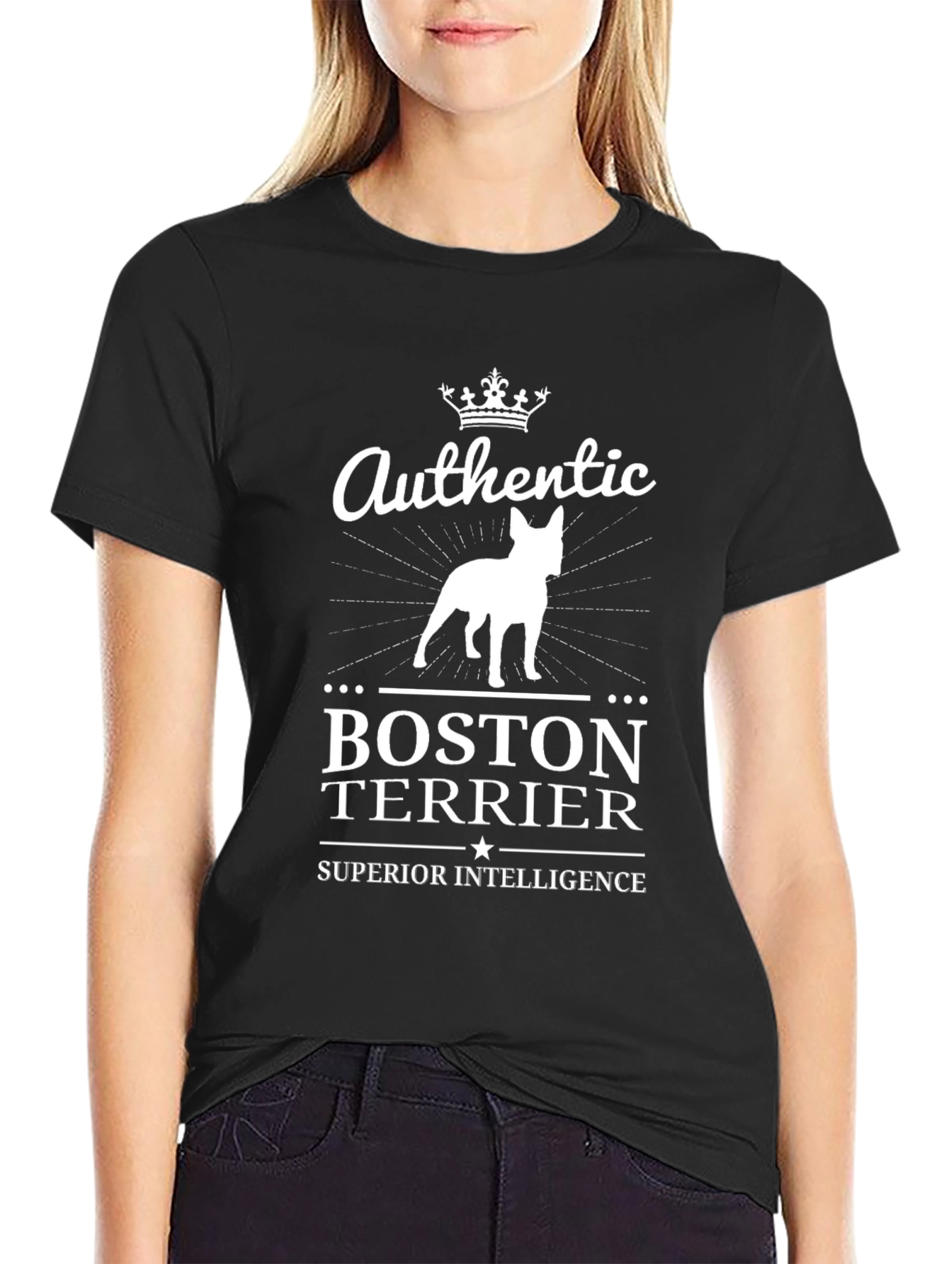 Authentic Boston Terrier T-Shirt - Superior Intelligence