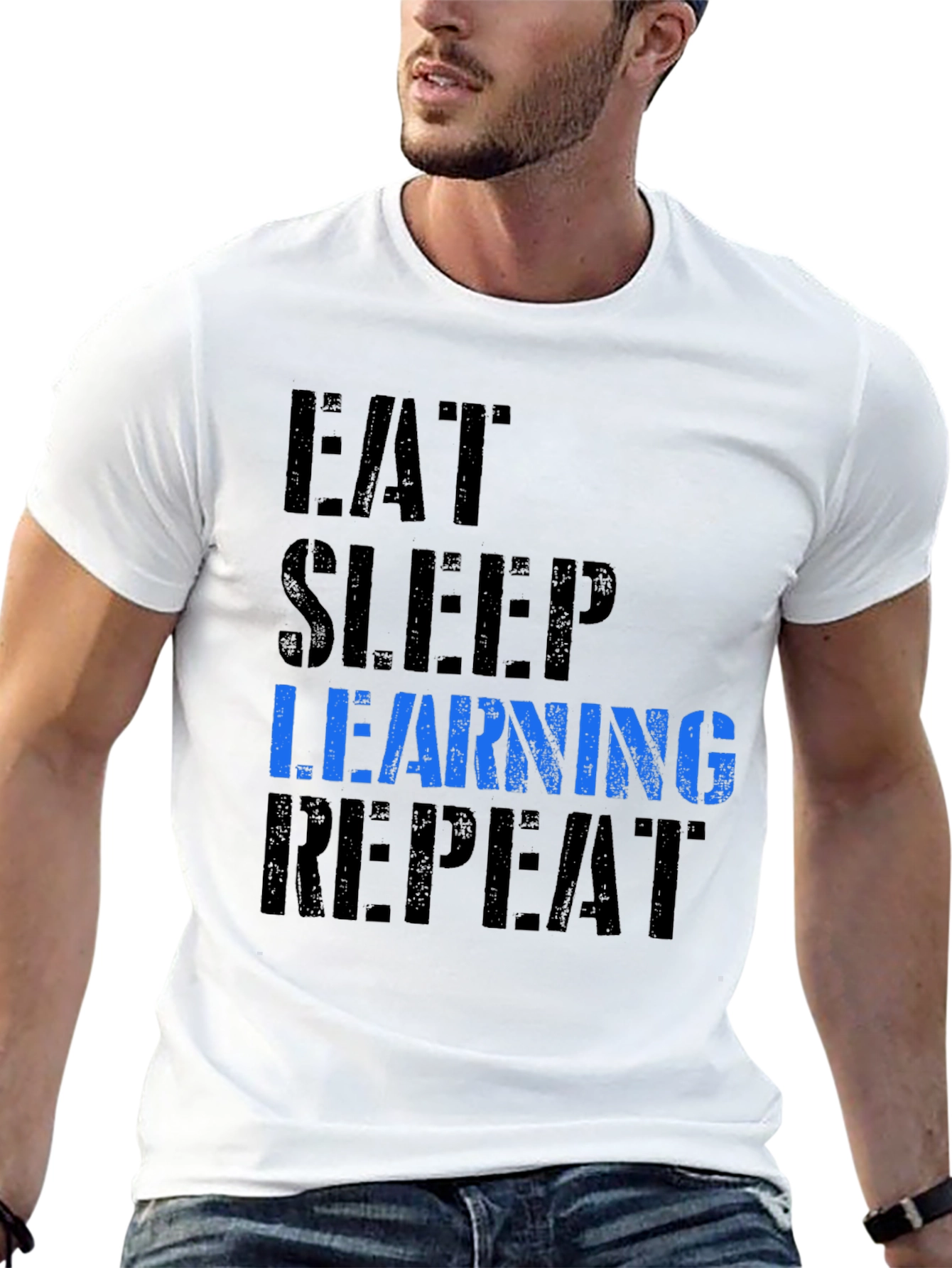 Eat Sleep Learning Repeat Graphic Tee