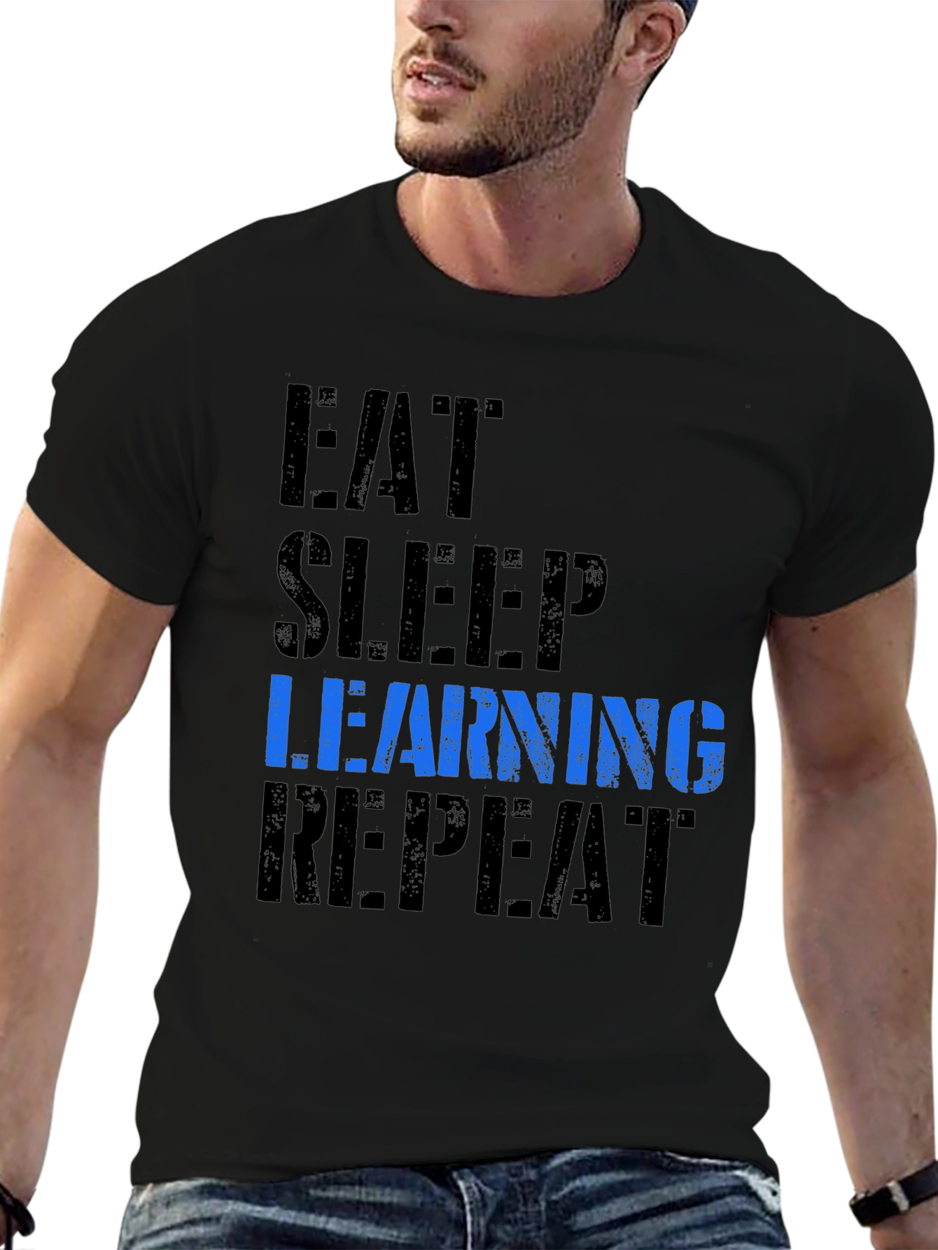 Eat Sleep Learning Repeat Graphic Tee