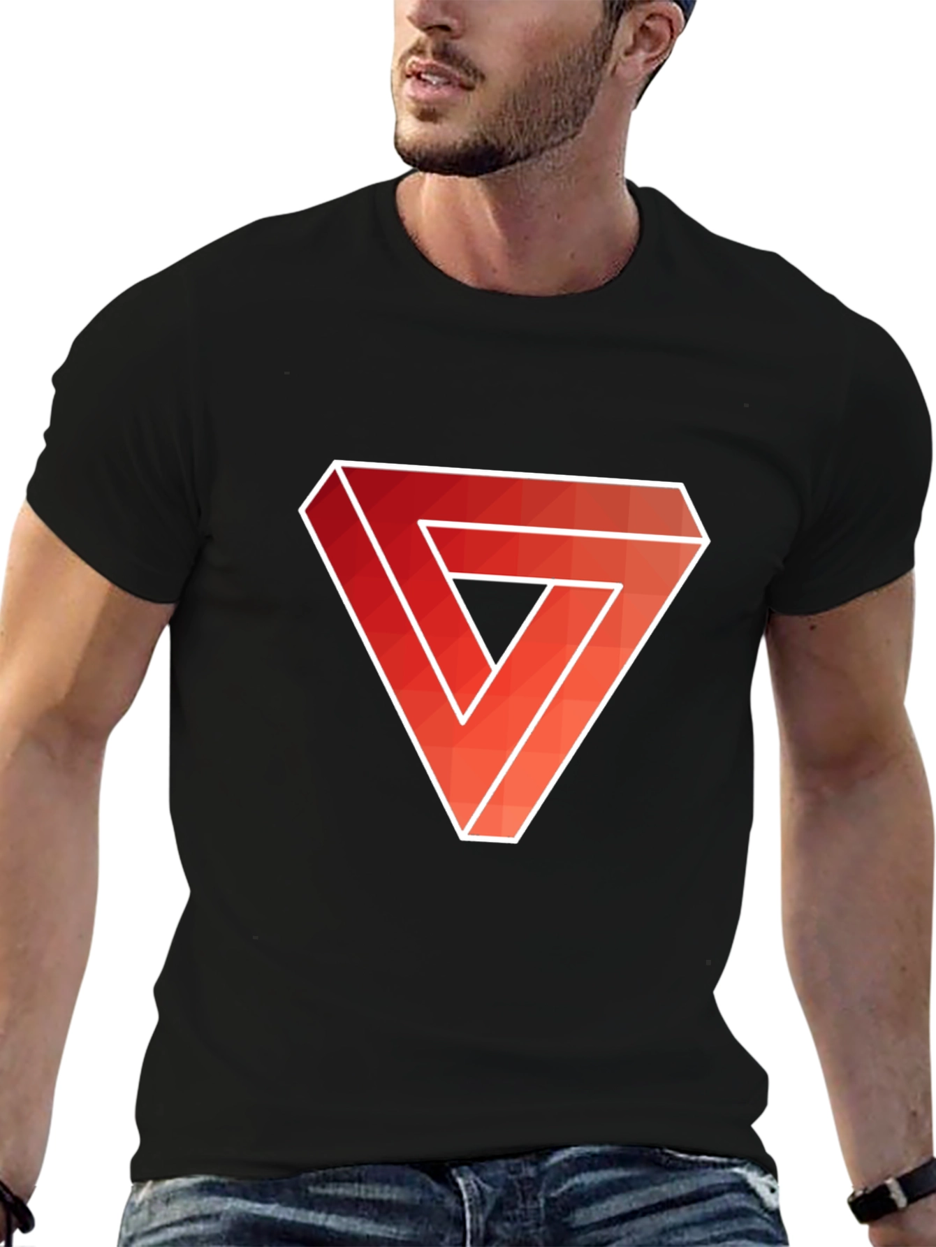 Impossible Triangle Mens Graphic Tee - Black