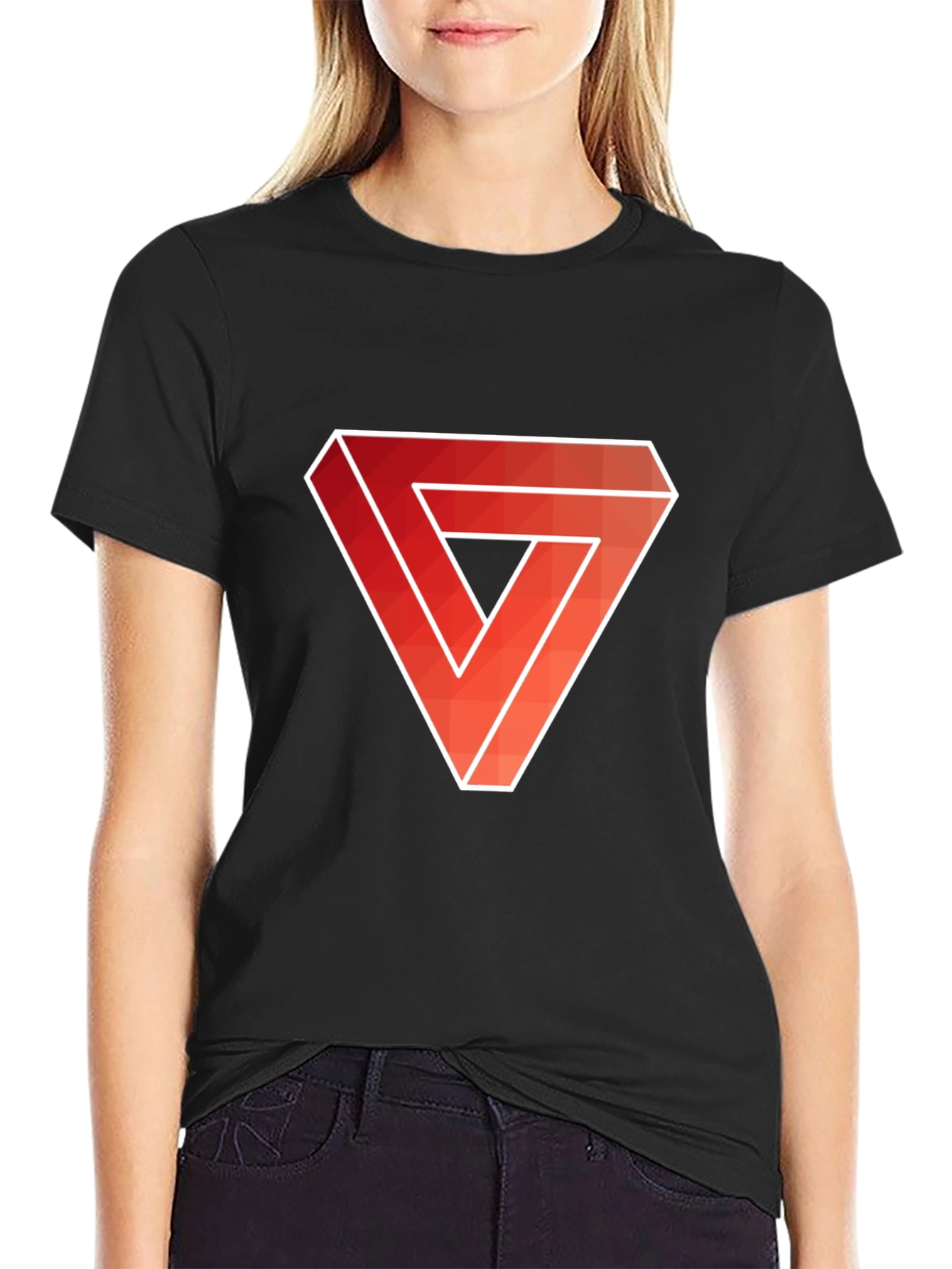 Impossible Triangle Mens Graphic Tee - Black