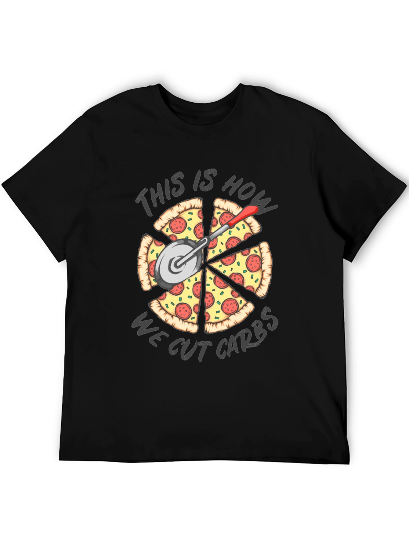 Pizza Slices & Cutter: Cutting Carbs T-Shirt