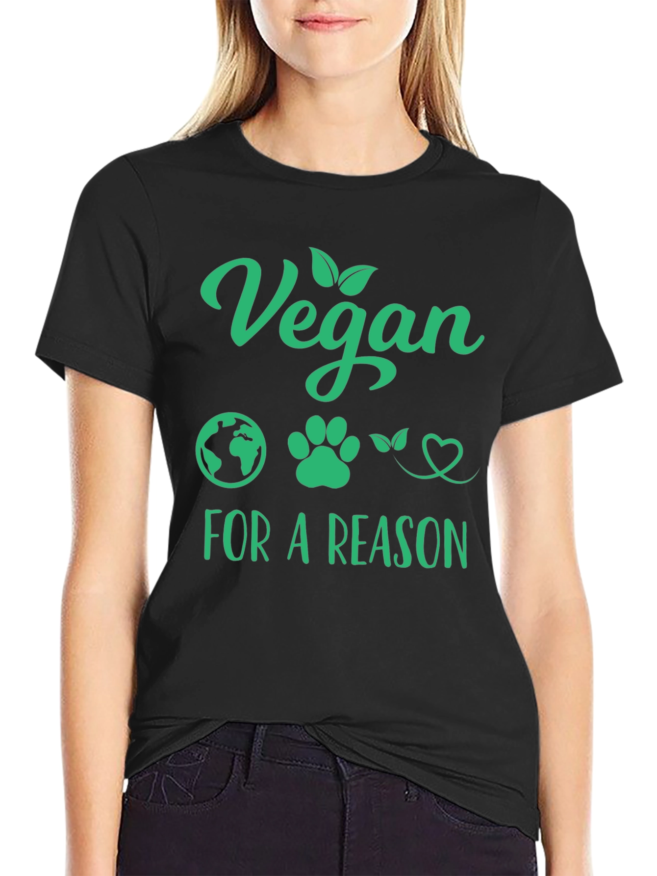 Vegan For a Reason T-Shirt - Black