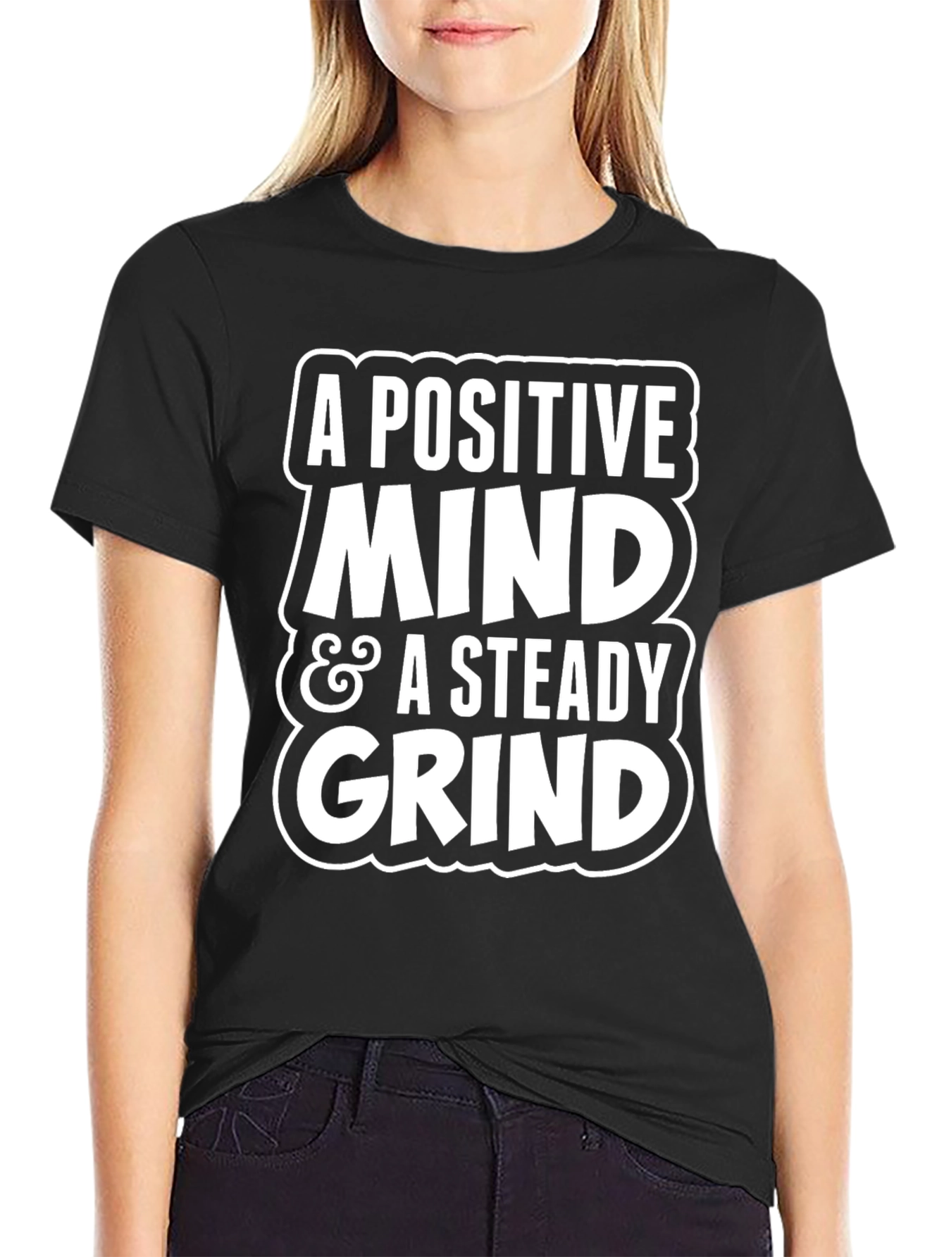 Positive Mind Steady Grind Graphic Tee - Black