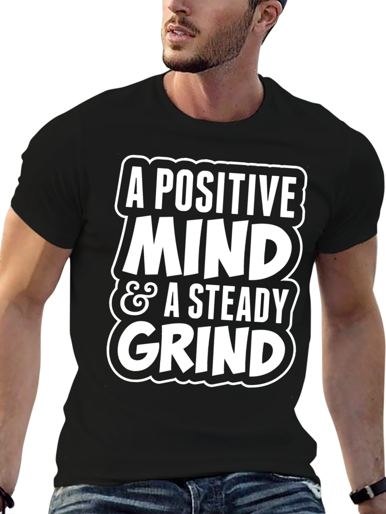 Positive Mind Steady Grind Graphic Tee - Black