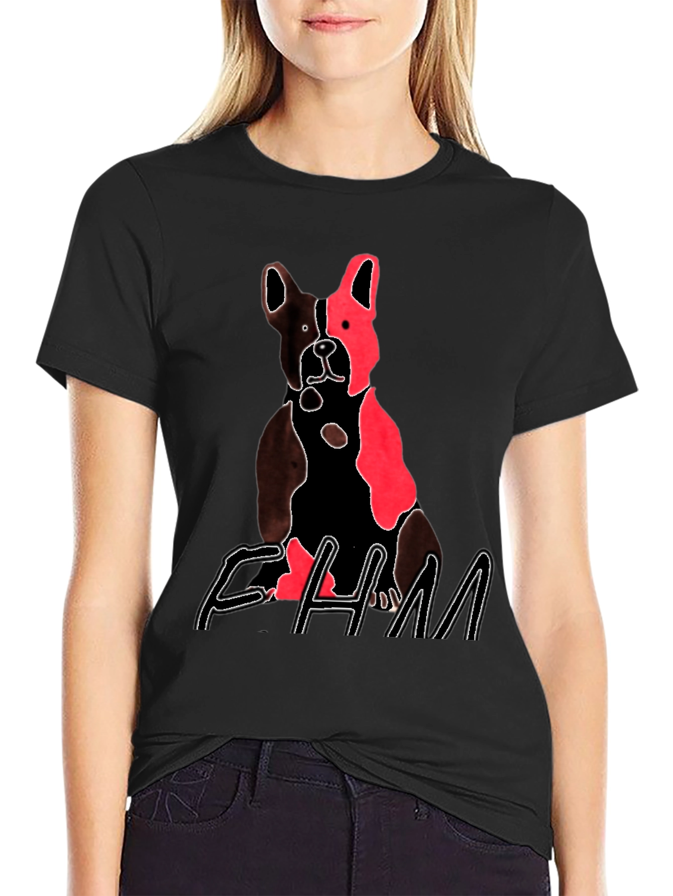 Dog Graphic Print T-Shirt