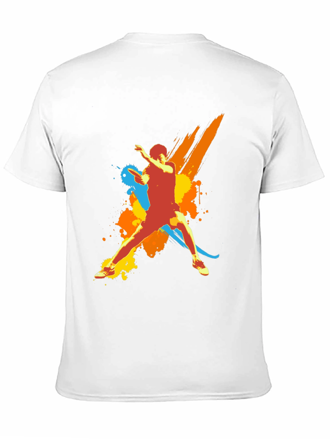 Abstract Athlete Graphic Tee - Black