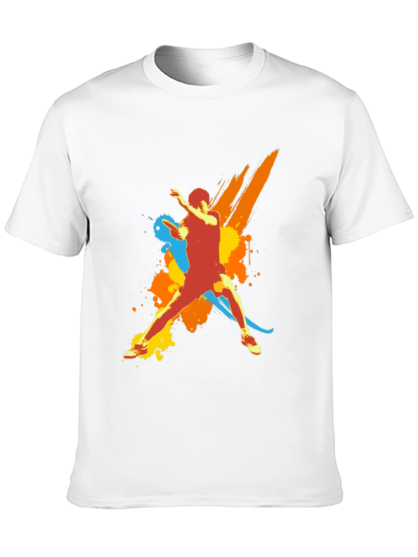 Abstract Athlete Graphic Tee - Black